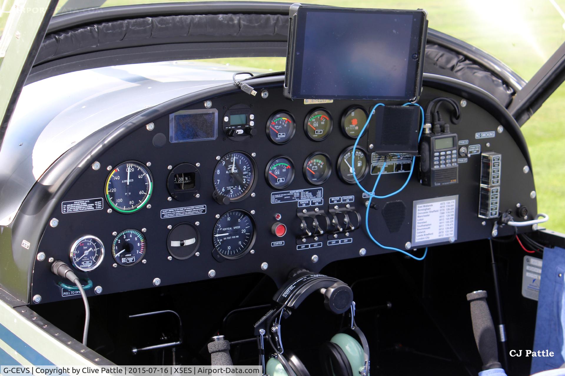 G-CEVS, 2007 Cosmik EV-97 TeamEurostar UK C/N 3102, With based Purple Aviation at Eshott Airfield, Northumberland, UK. - A cockpit shot