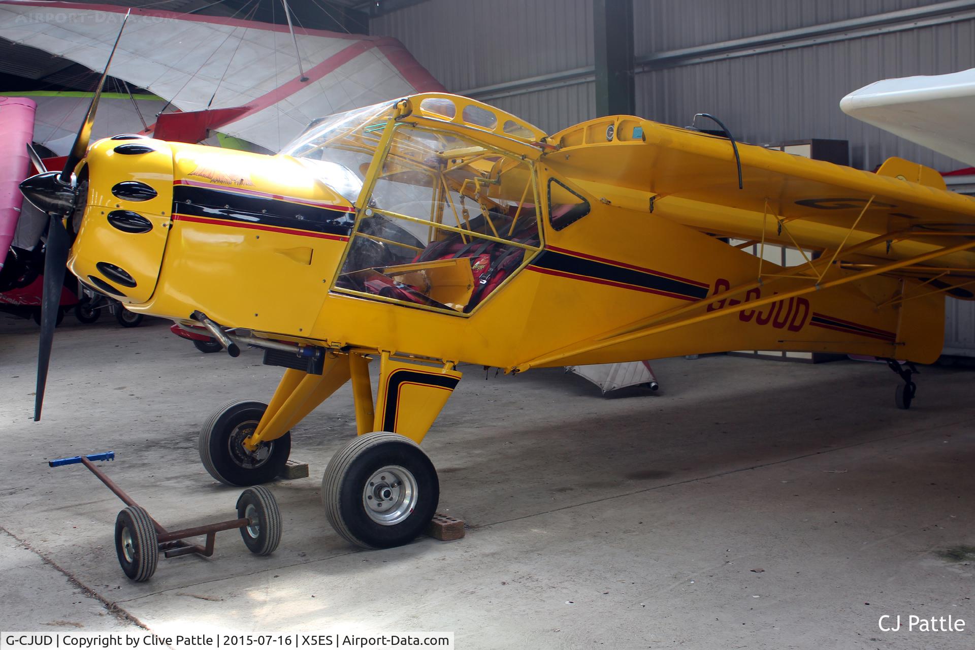G-CJUD, 1992 Denney Kitfox Mk3 C/N PFA 172-11939, Hangared at Eshott Airfield, Northumberland, UK.