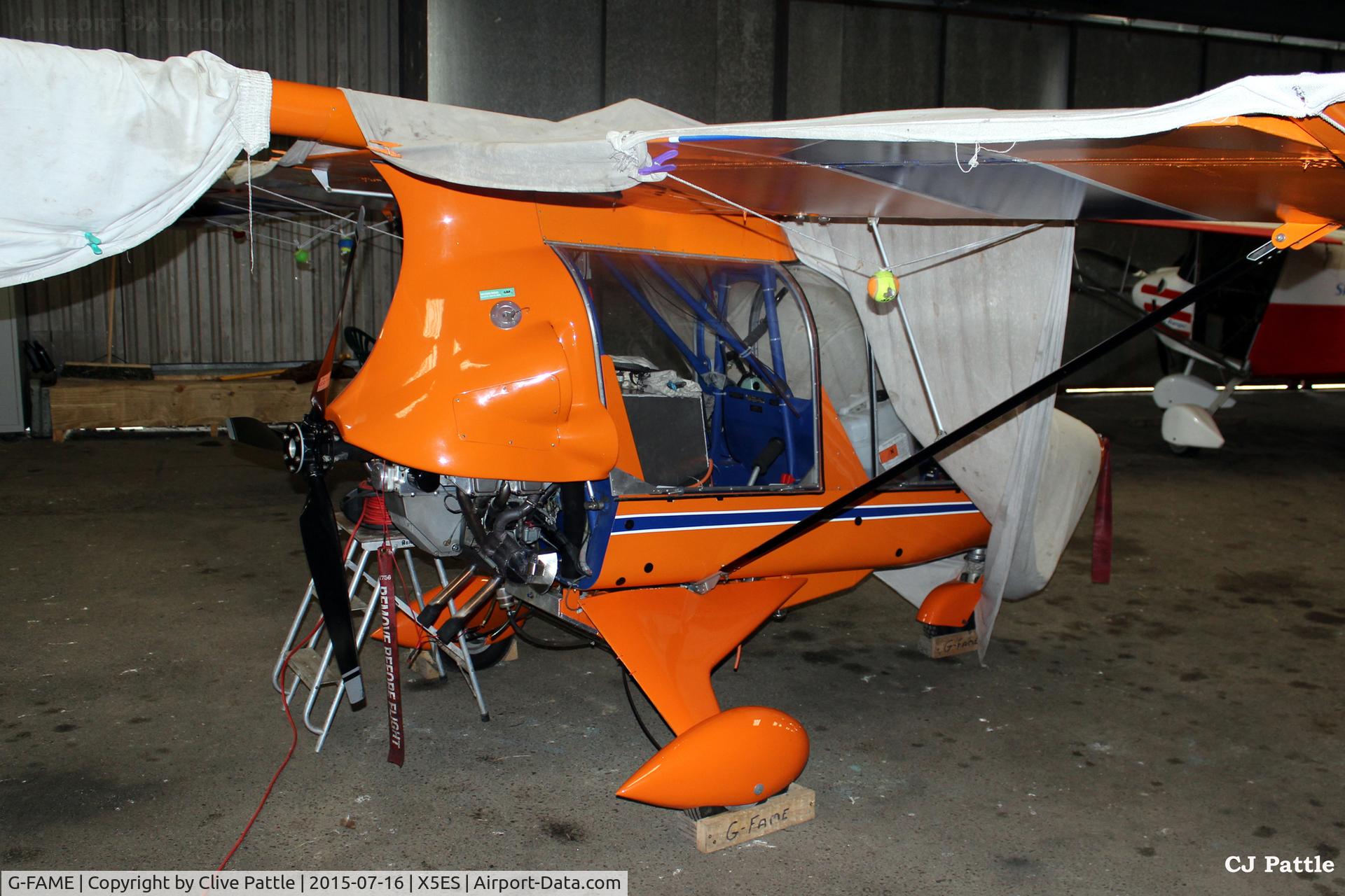 G-FAME, 1997 CFM Starstreak Shadow SA-II C/N PFA 206A-12973, Hangared at Eshott Airfield, Northumberland, UK.