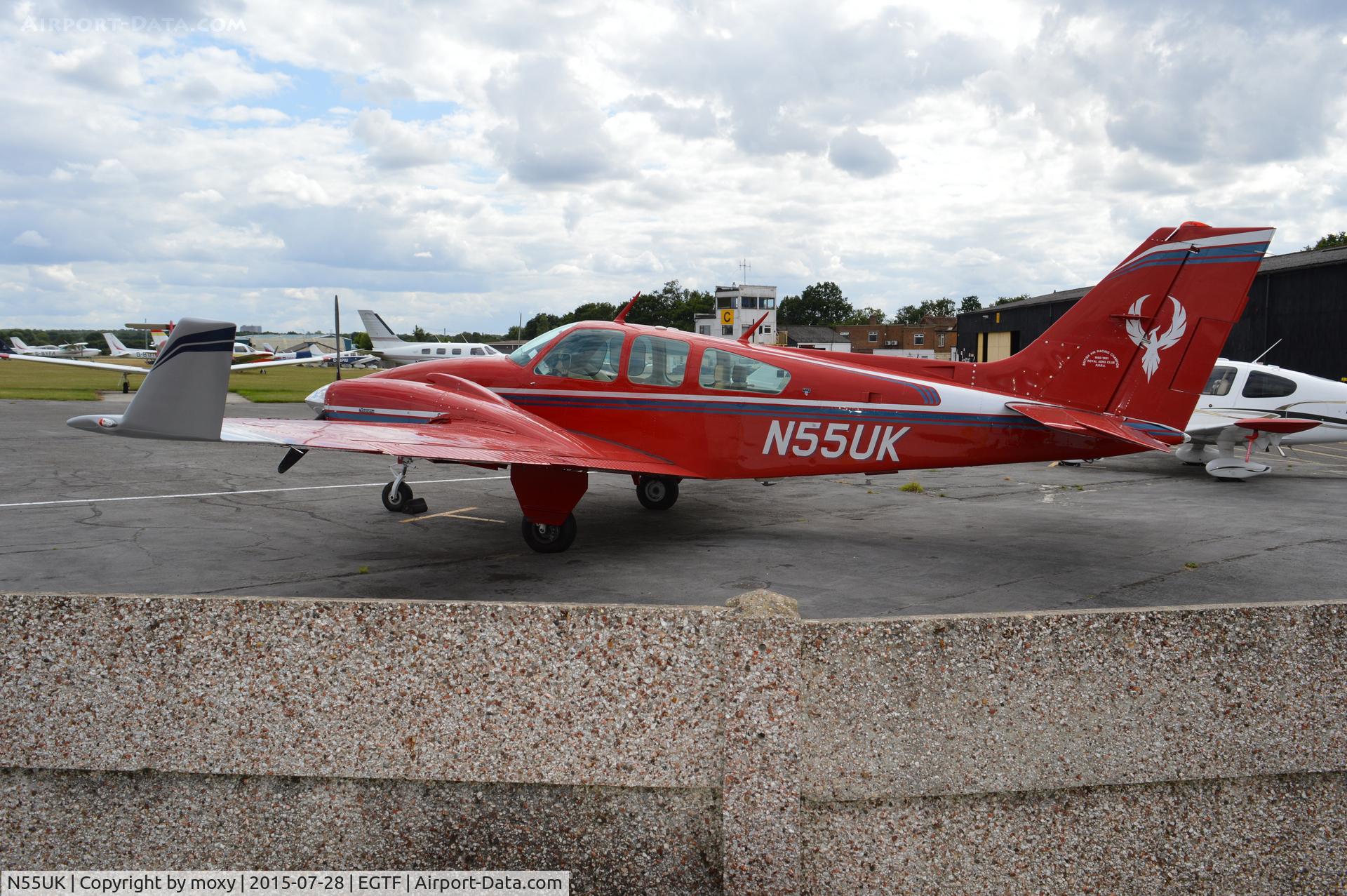 N55UK, 1978 Beech E-55 Baron Baron C/N TE-1128, Beech Baron at Fairoaks.