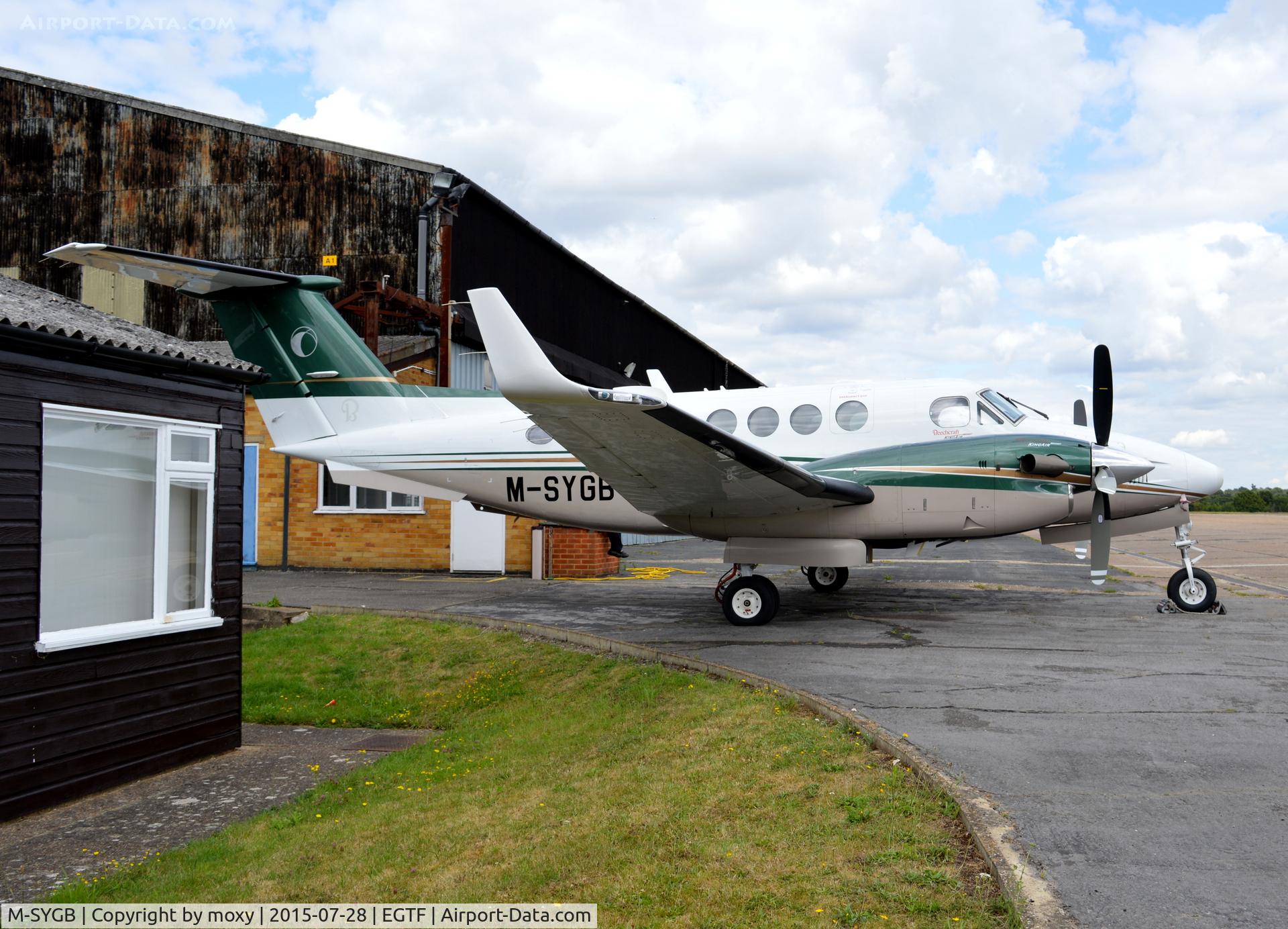 M-SYGB, 2008 Beechcraft King Air 200GT C/N BY-068, Beechcraft King Air 200GT at Fairoaks.