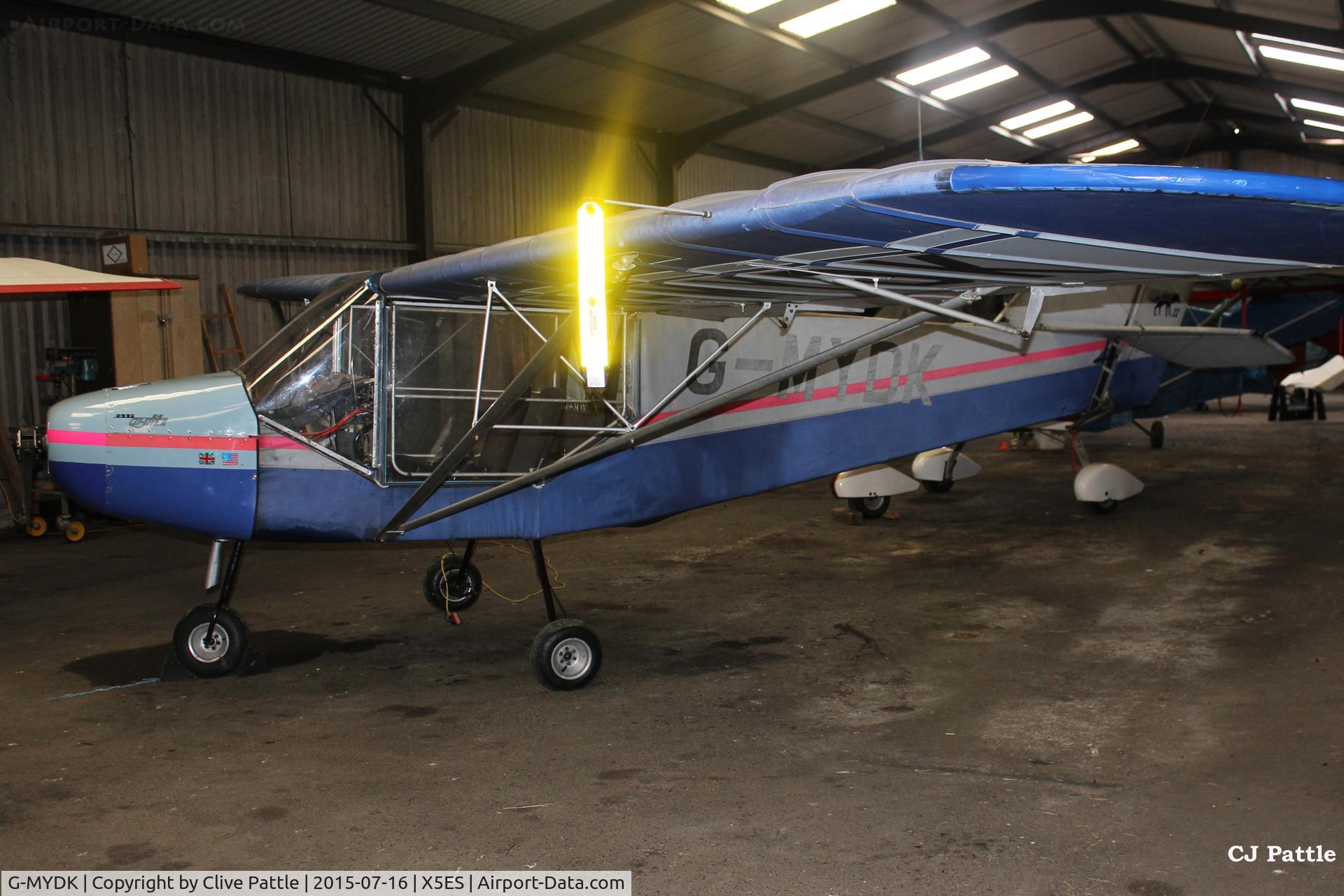 G-MYDK, 1992 Rans S-6ESD Coyote II C/N PFA 204-12239, Hangared at Eshott Airfield, Northumberland, UK.