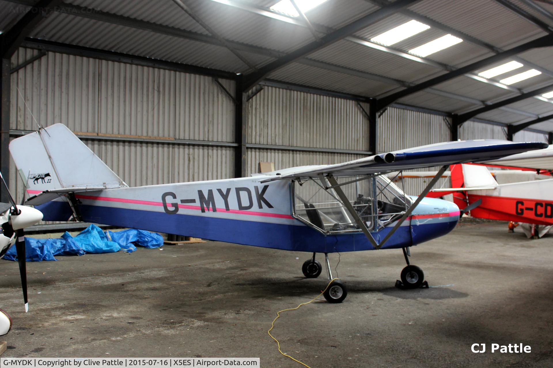 G-MYDK, 1992 Rans S-6ESD Coyote II C/N PFA 204-12239, Hangared at Eshott Airfield, Northumberland, UK.