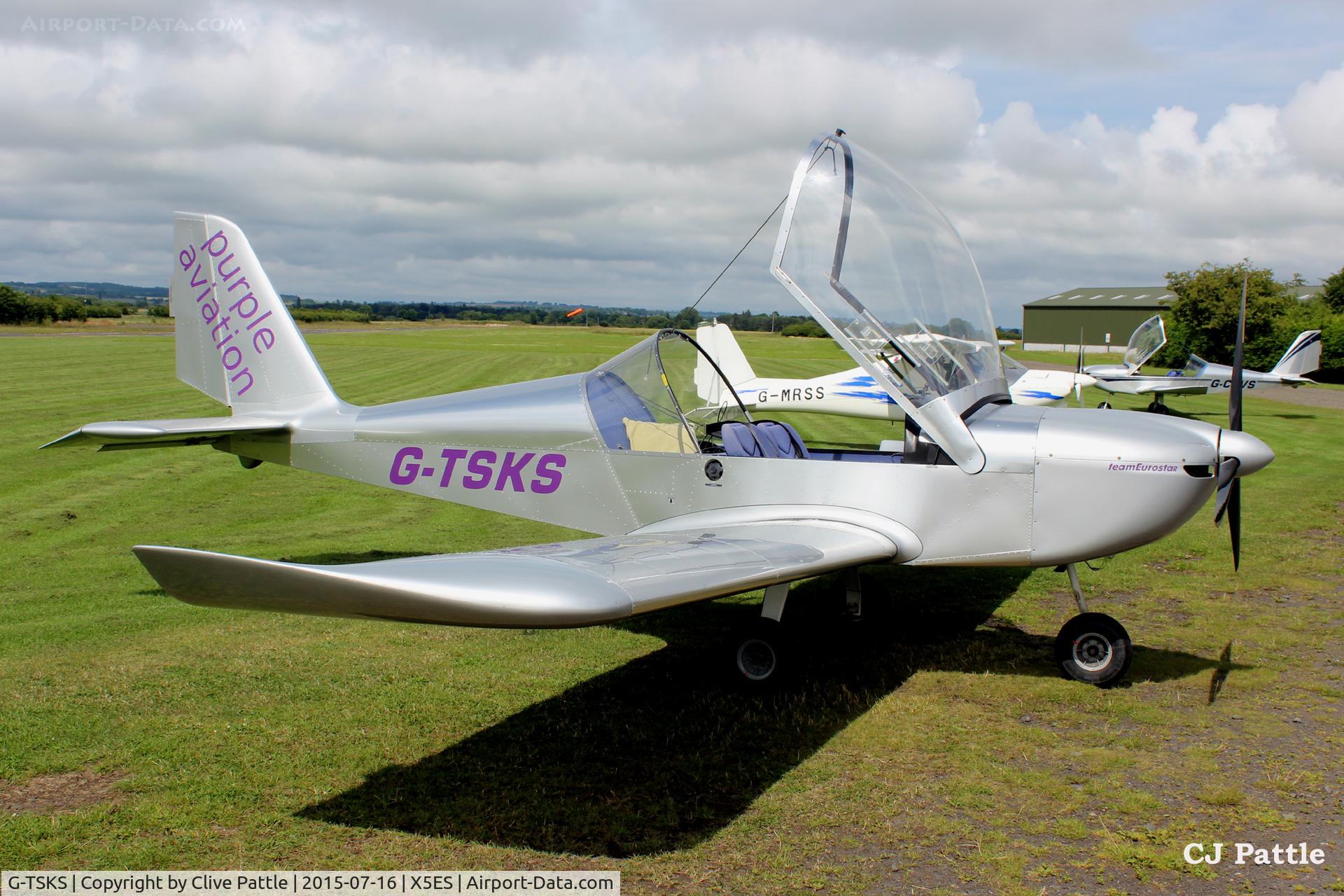 G-TSKS, 2009 Cosmik EV-97 TeamEurostar UK C/N 3320, With based Purple Aviation at Eshott Airfield X5ES, Northumberland, UK.