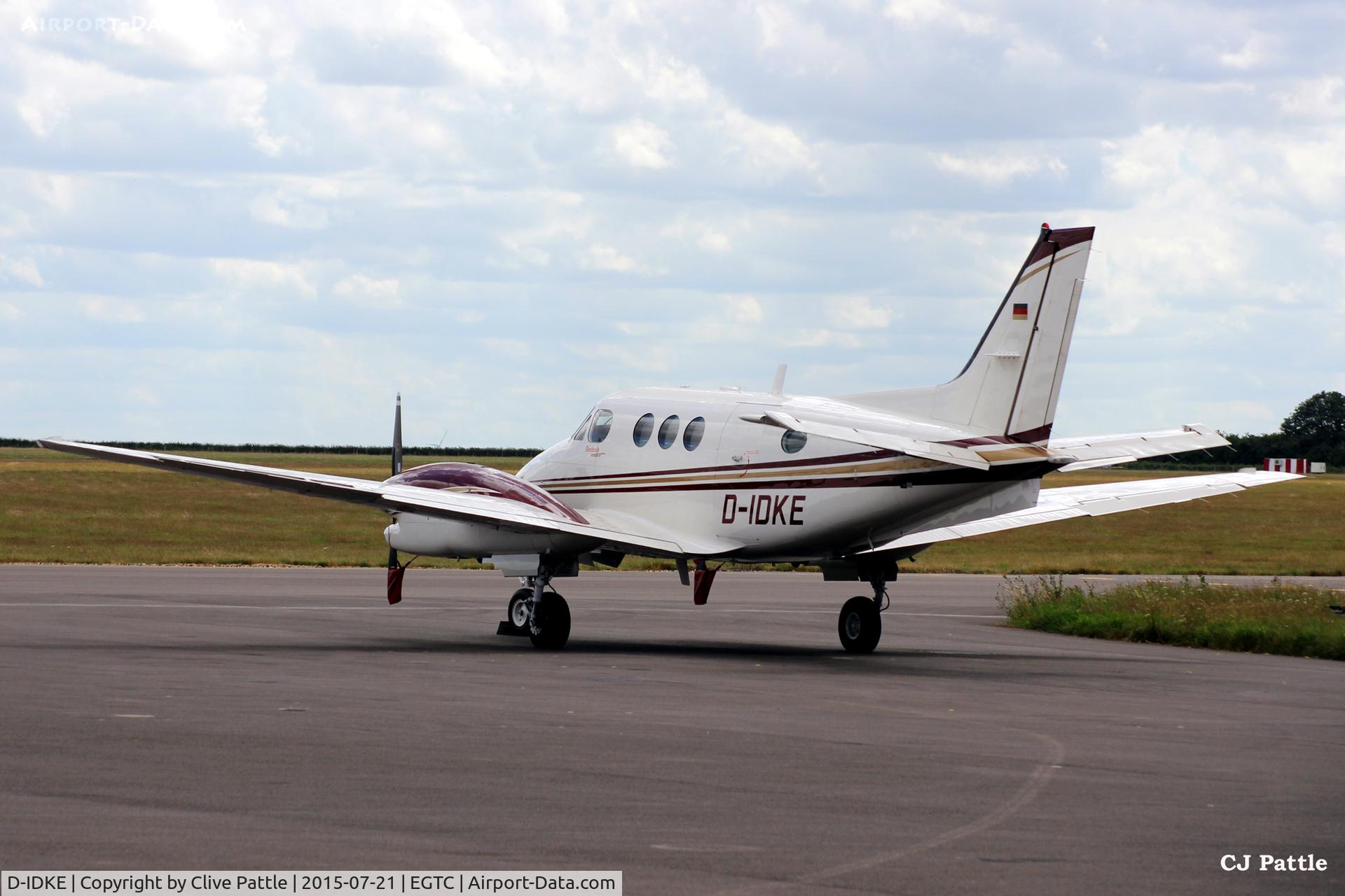 D-IDKE, 2008 Hawker Beechcraft C90GTI King Air King Air C/N LJ-1865, Parked up at Cranfield EGTC, Bedfordshire, UK.