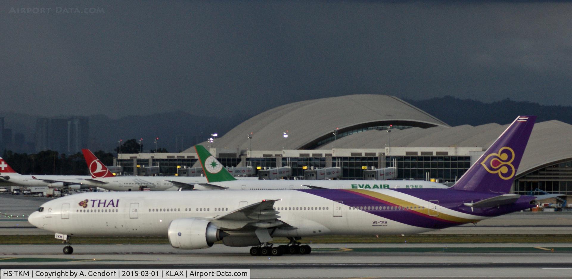 HS-TKM, 2013 Boeing 777-3AL/ER C/N 41522, Thai Airways, seen here at Los Angeles Int'l(KLAX)