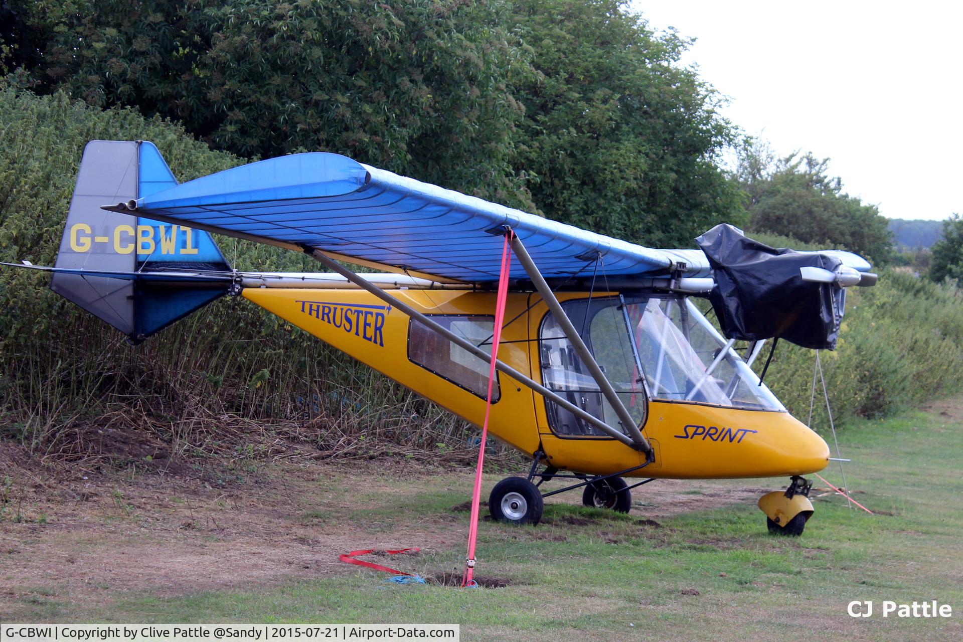 G-CBWI, 2002 Thruster T600N 450 C/N 0102-T600N-071, Parked up at the Sandy Microlight Airfield at Sandy, Bedfordshire, UK