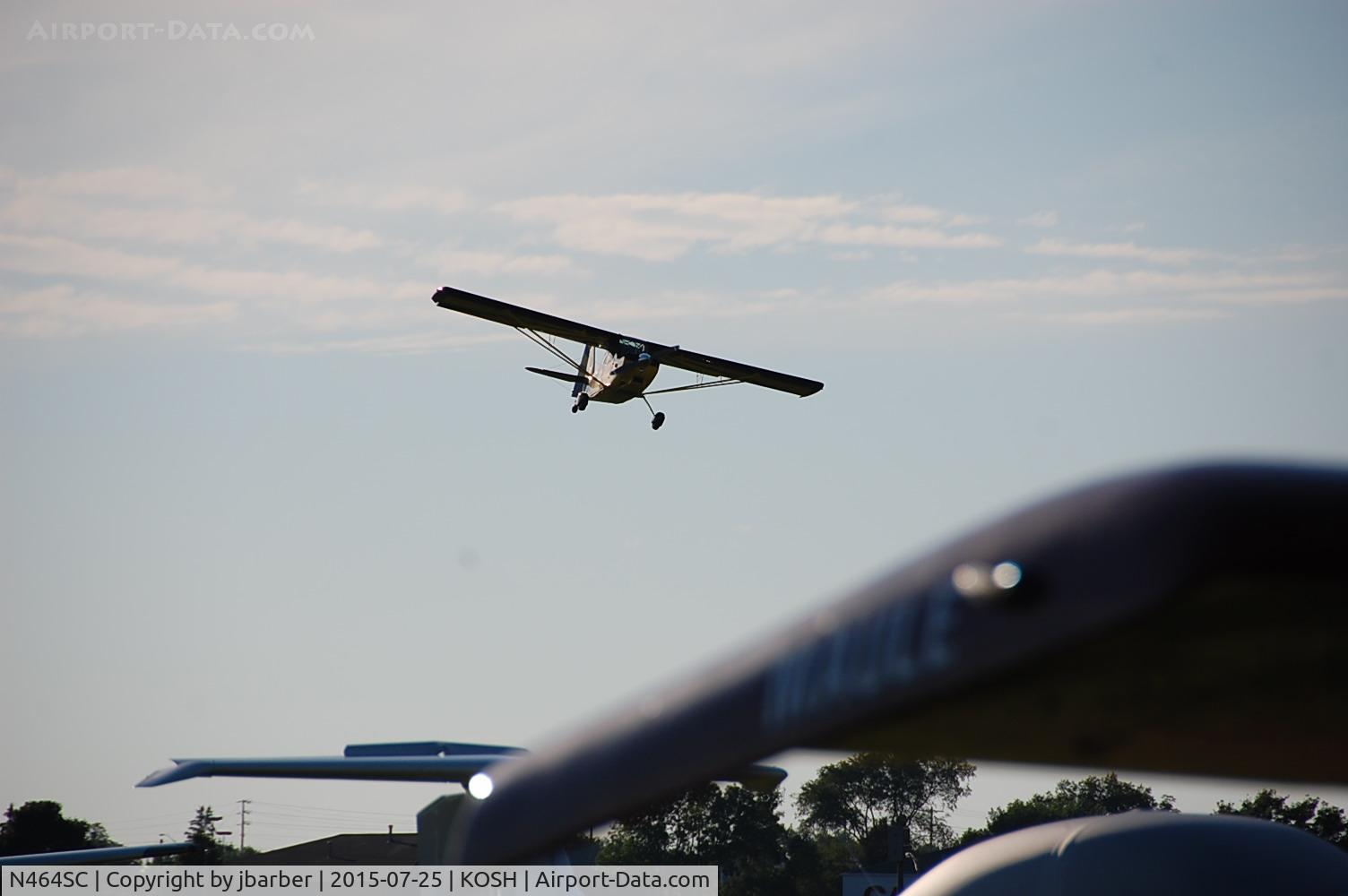 N464SC, 1999 American Champion 8KCAB Super Decathlon C/N 844-99, Landing at Oshkosh 2015