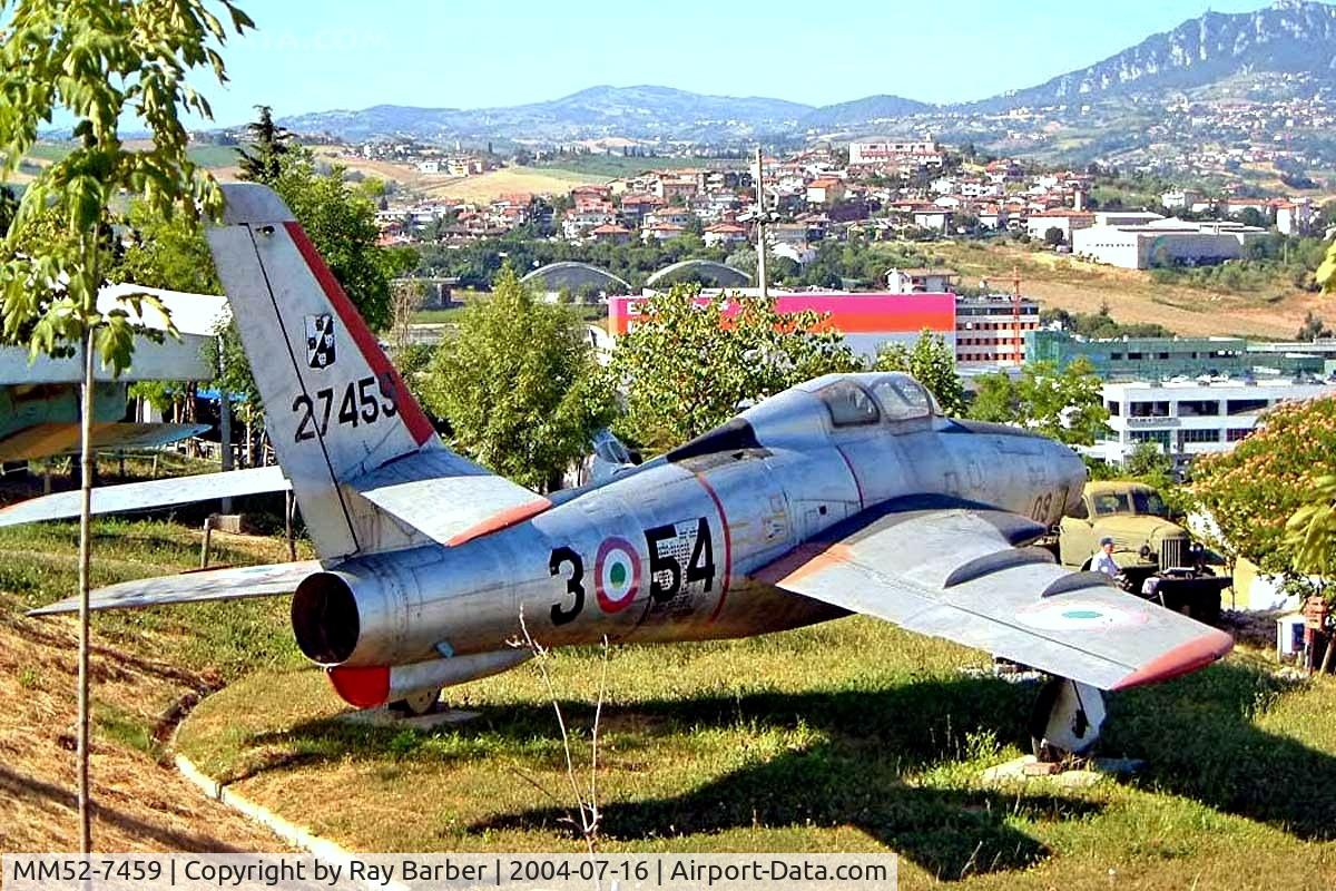 MM52-7459, 1952 Republic RF-84F Thunderflash C/N Not found (52-7459), Republic RF-84F Thunderflash [52-7459] (Italian Air Force) Cerbaiola/Emilia-Romagna~I 16/07/2004