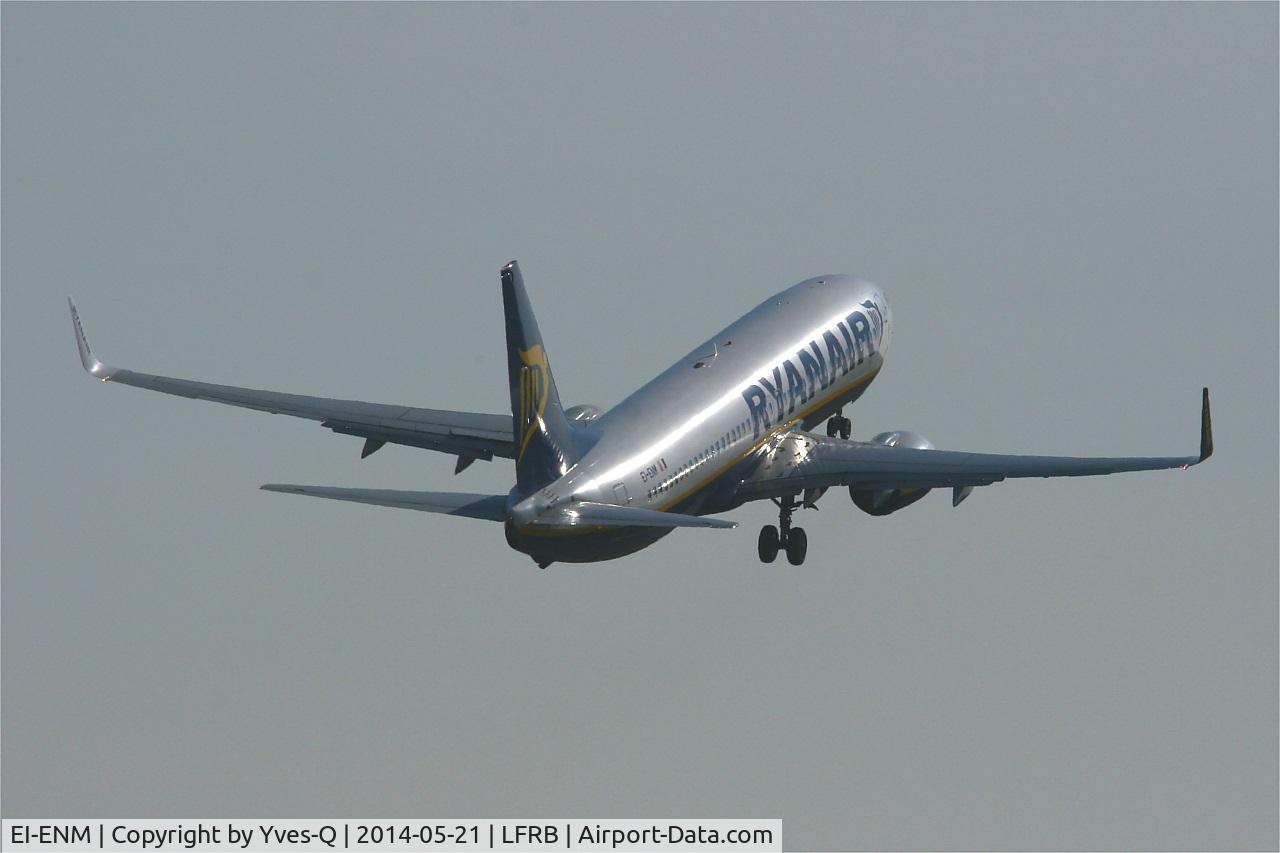 EI-ENM, 2010 Boeing 737-8AS C/N 35038, Boeing 737-8AS, Take off rwy 07R, Brest-Bretagne airport (LFRB-BES)
