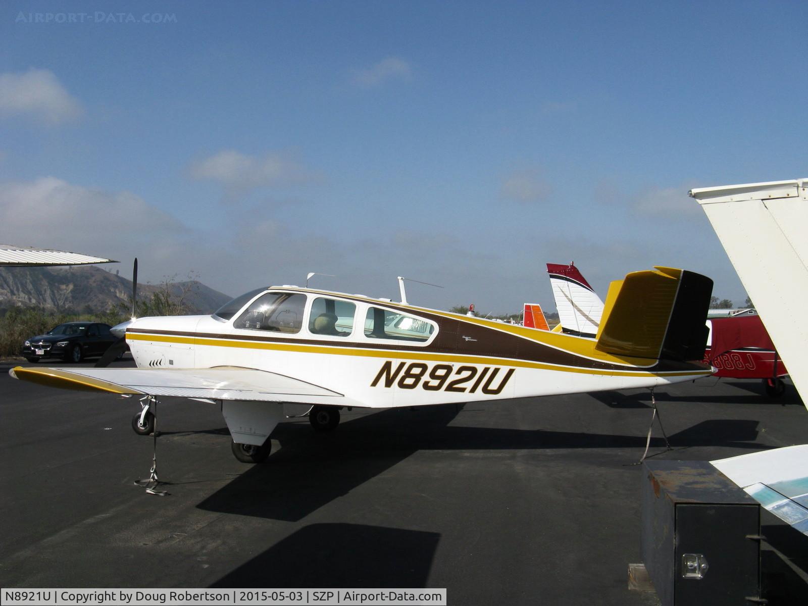 N8921U, 1965 Beech S35 Bonanza C/N D-7911, 1965 Beech S35 BONANZA, Continental IO-520-B 285 Hp