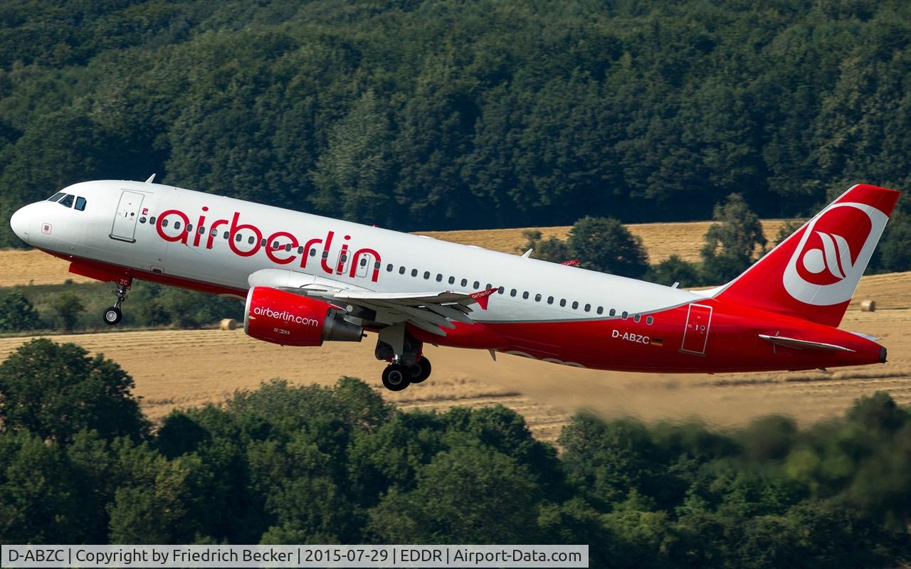 D-ABZC, 2008 Airbus A320-216 C/N 3502, departure to Palma via RW27