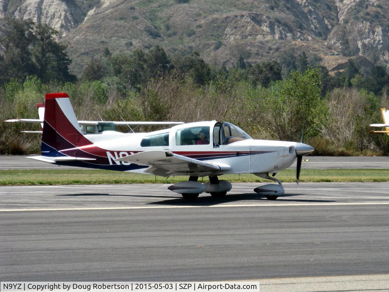 N9YZ, 1975 Grumman American AA-5A Cheetah C/N AA5-0822, 1975 Grumman American AA-5A CHEETAH, Lycoming O-320 150 Hp, taxi off the active, Young Eagles flight