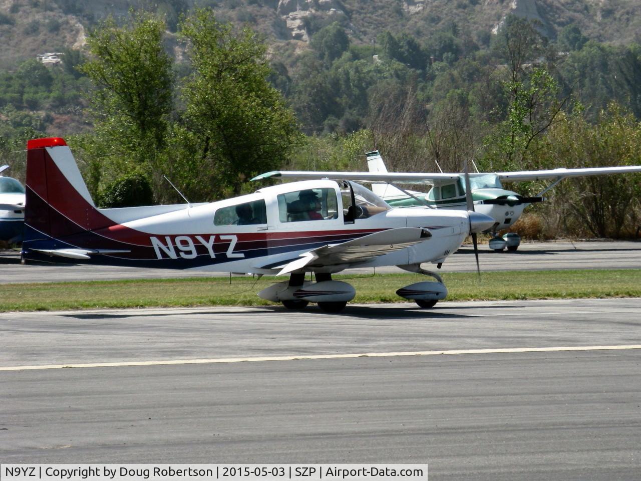 N9YZ, 1975 Grumman American AA-5A Cheetah C/N AA5-0822, 1975 Grumman American AA-5A CHEETAH, Lycoming O-320 150 Hp, landing roll Rwy 22, Young Eagles flight