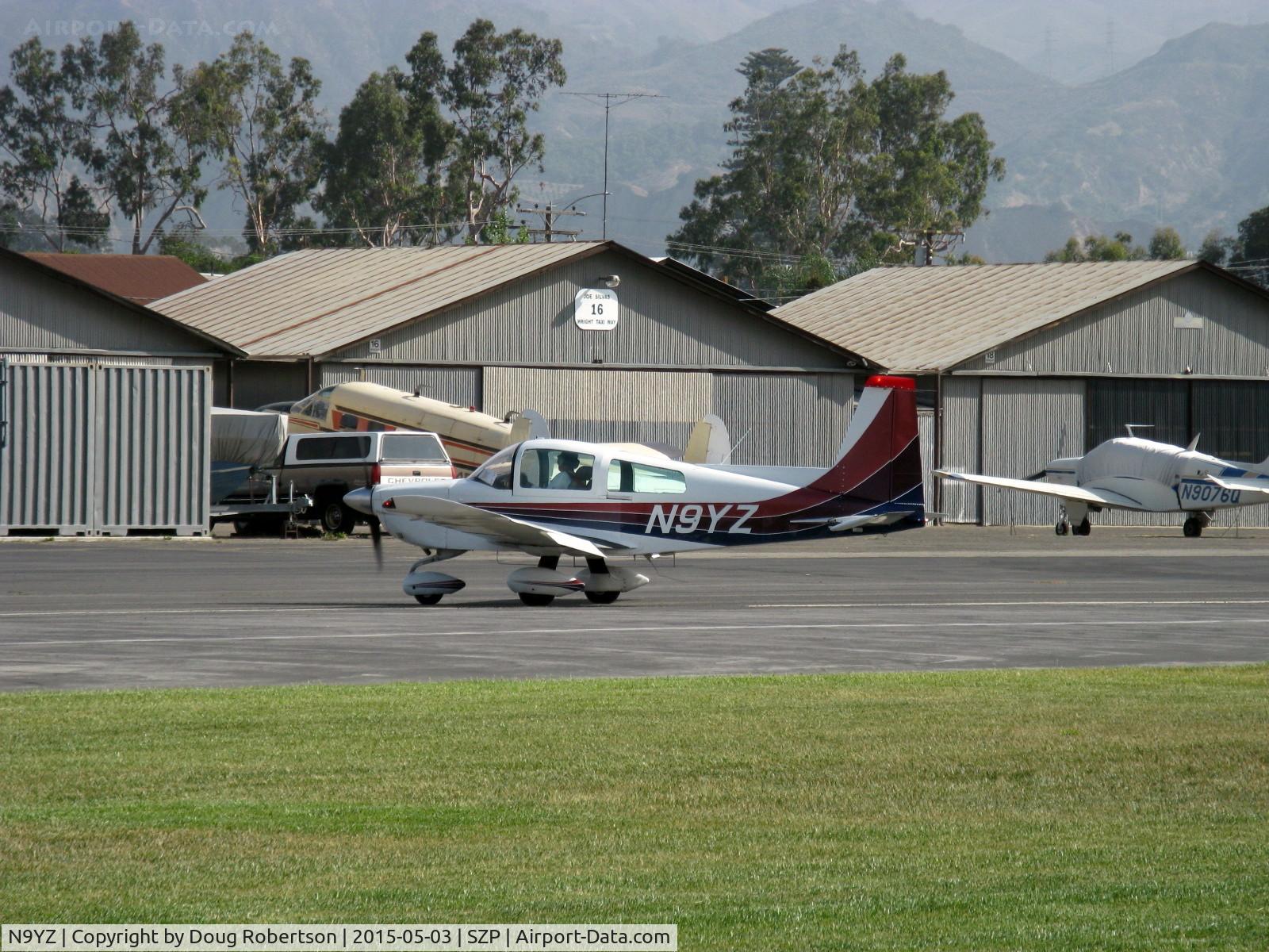 N9YZ, 1975 Grumman American AA-5A Cheetah C/N AA5-0822, 1975 Grumman American AA-5A CHEETAH, Lycoming O-320 150 Hp, taxi off the active