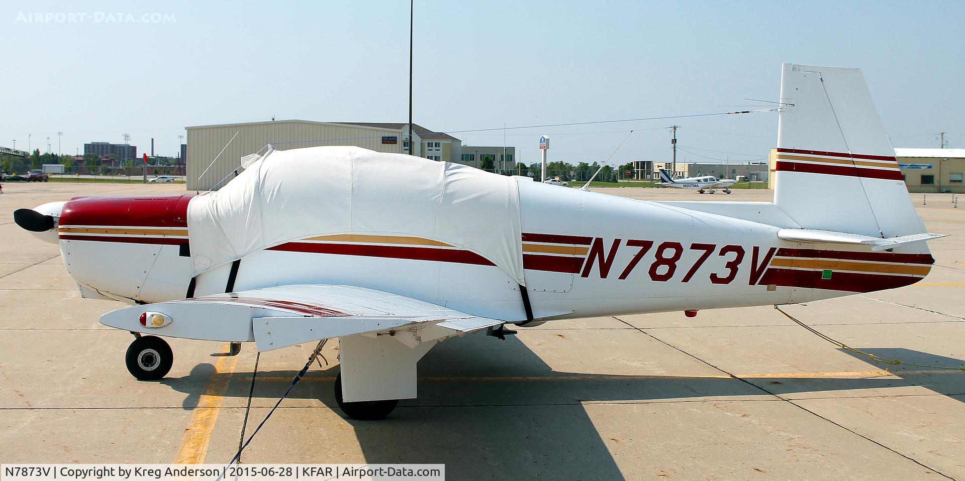 N7873V, 1964 Mooney M20C Ranger C/N 2836, Mooney M20C on the south GA ramp in Fargo, ND.