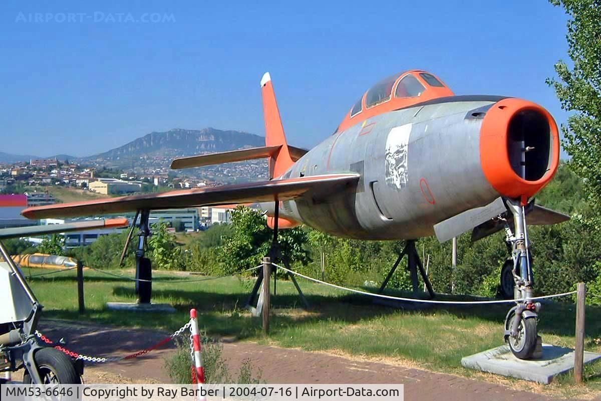 MM53-6646, Republic F-84F Thunderstreak C/N Not found (53-6646), Republic F-84F Thunderstreak [53-6646] (Italian Air Force) Cerbaiola/Emilia-Romagna~I 16/07/2004