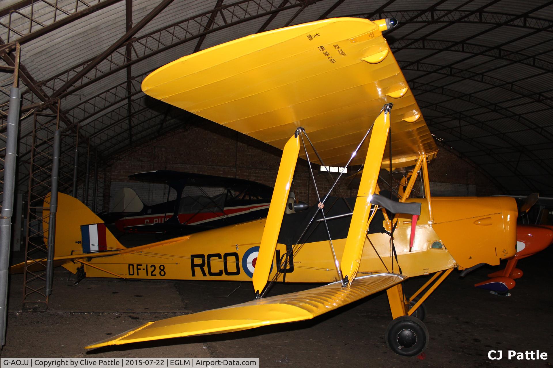 G-AOJJ, 1942 De Havilland DH-82A Tiger Moth II C/N 85877, Hangared at White Waltham EGLM