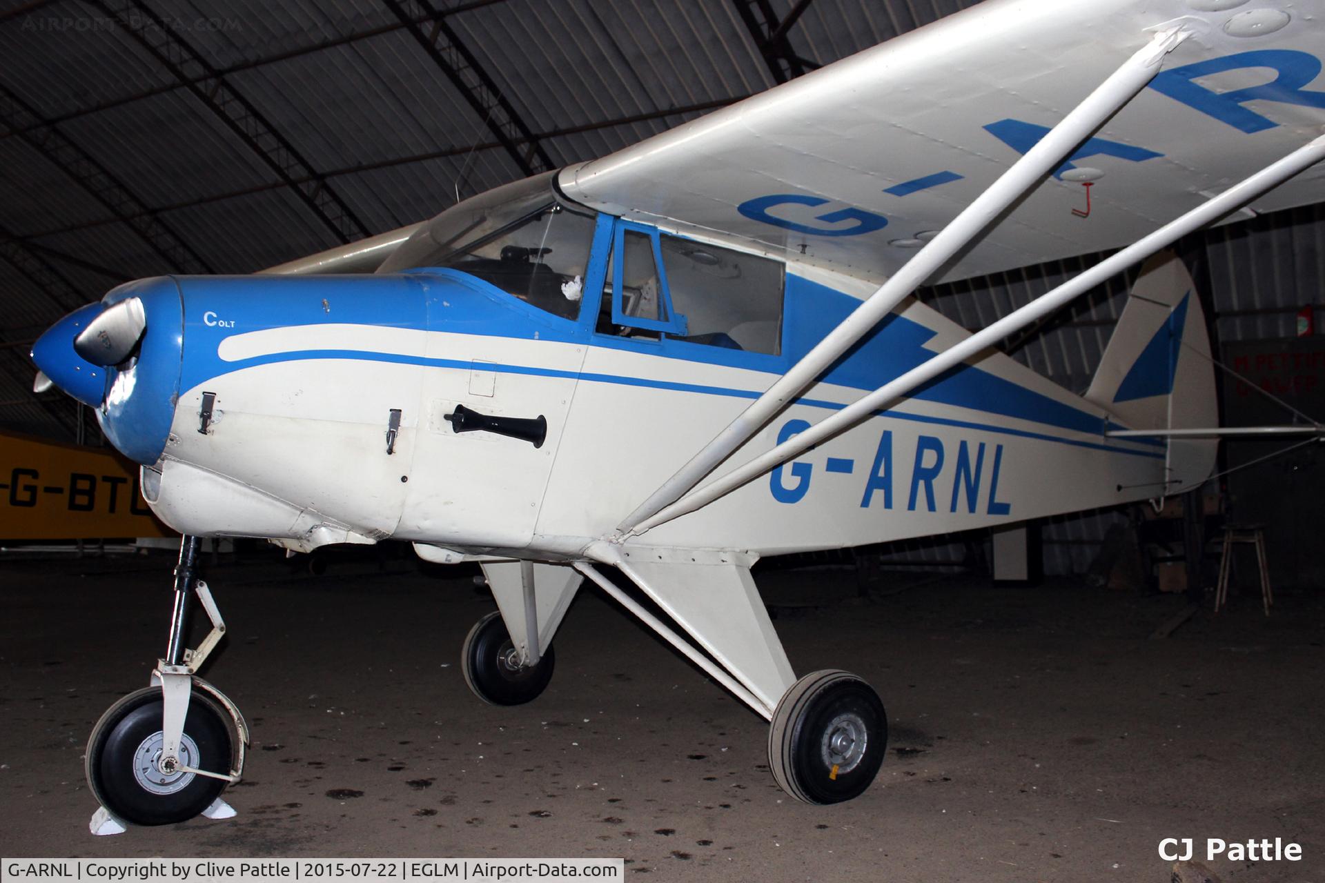 G-ARNL, 1961 Piper PA-22-108 Colt Colt C/N 22-8625, Hangared at White Waltham EGLM