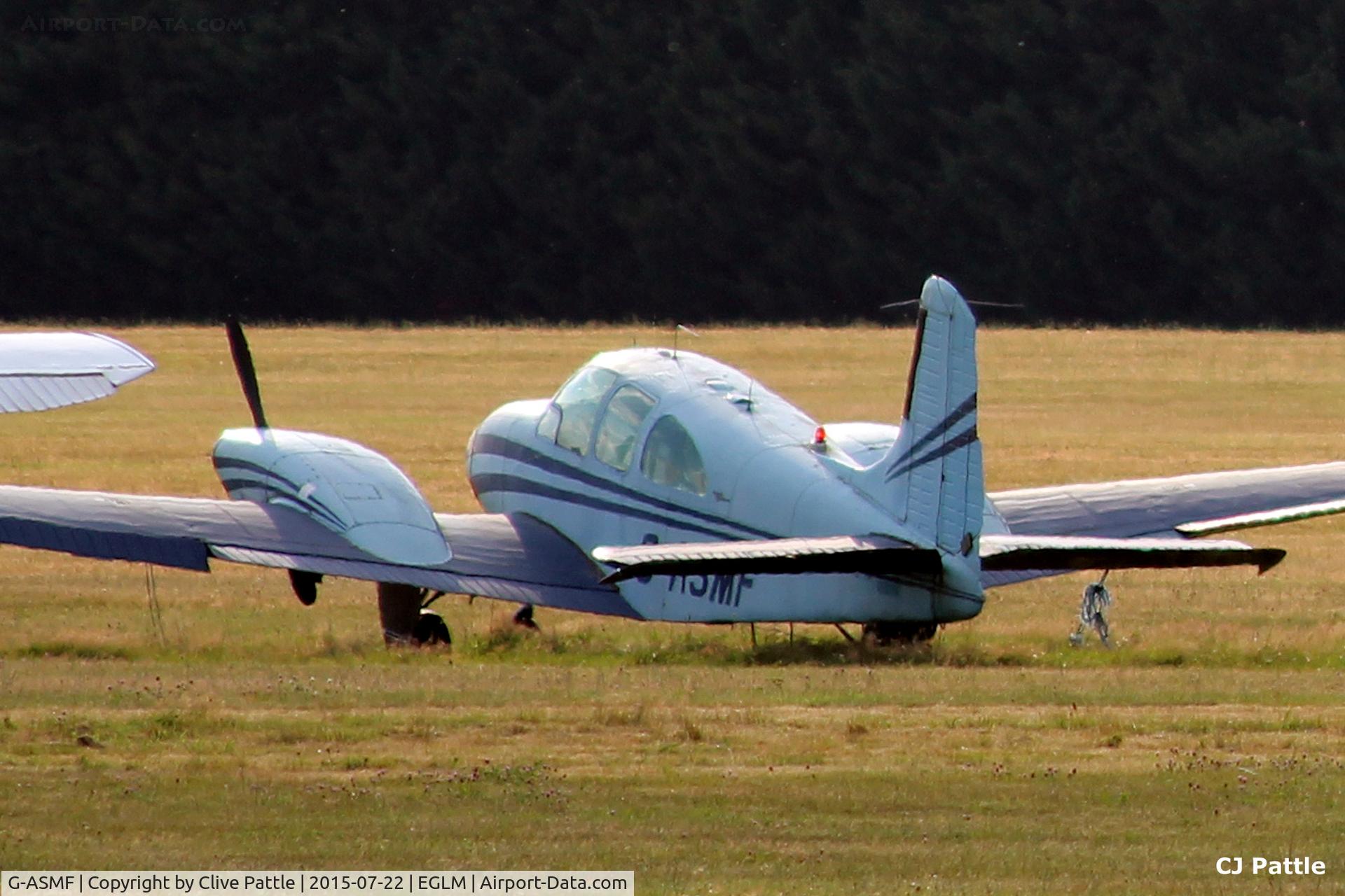 G-ASMF, 1964 Beech D95A Travel Air C/N TD-565, Out to grass at White Waltham EGLM