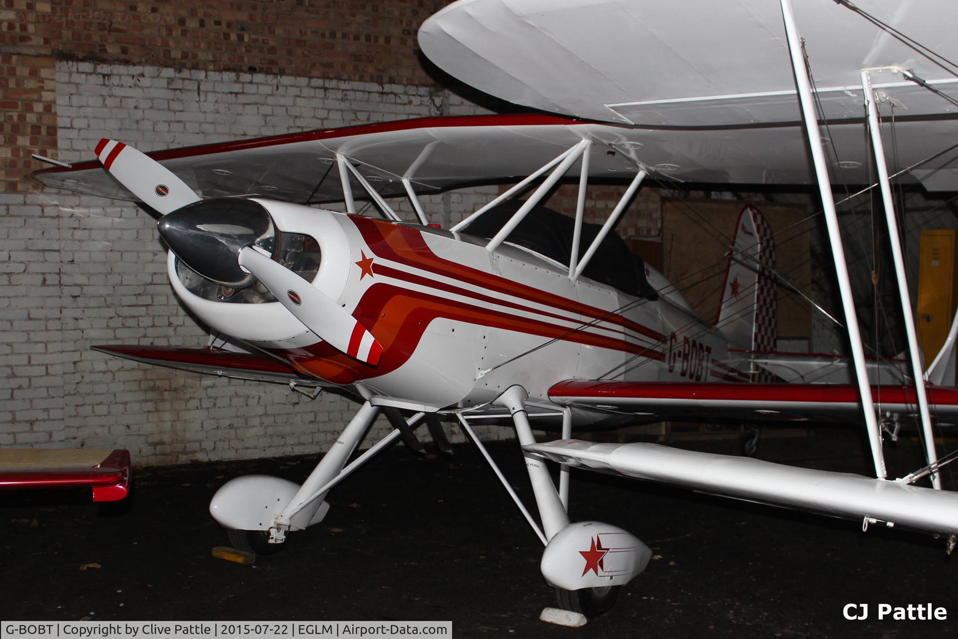 G-BOBT, 1983 Stolp SA-300 Starduster Too C/N CJ-01, Hangared at White Waltham EGLM