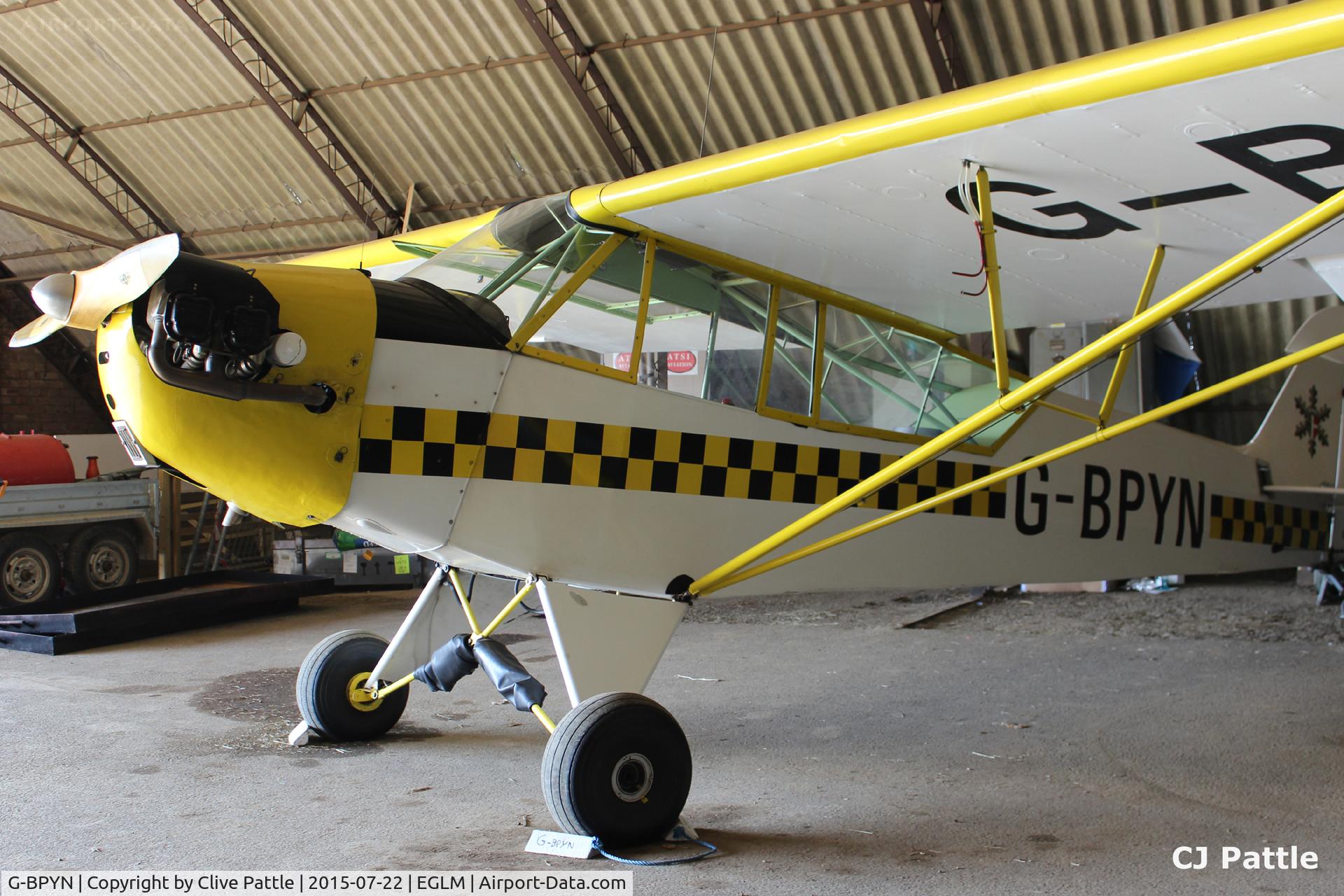 G-BPYN, 1943 Piper L-4H Grasshopper (J3C-65D) C/N 11422, Hangared at White Waltham EGLM