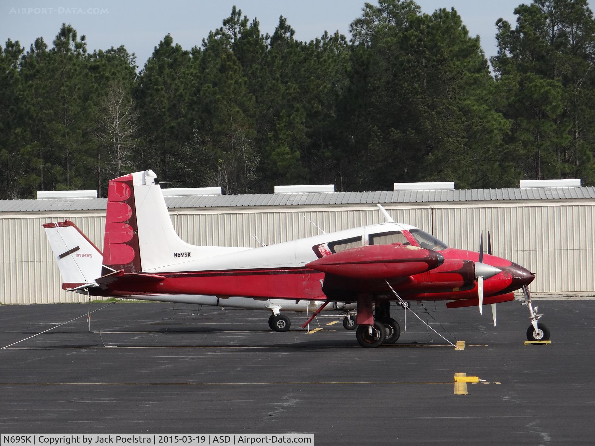 N69SK, 1959 Cessna 310C C/N 35848, C.310 parked at Slidell LA