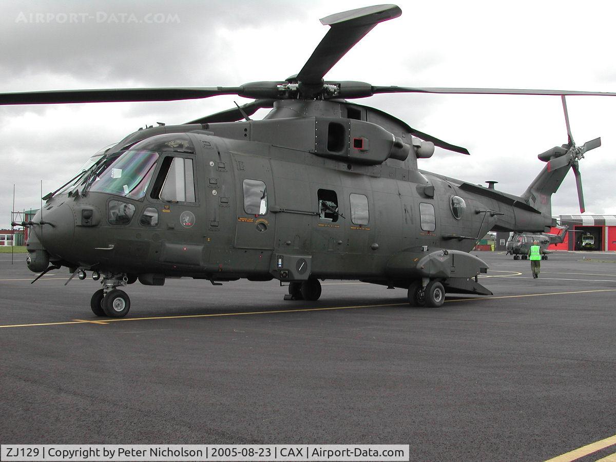 ZJ129, Westland Merlin HC.3 C/N 50167/RAF13, Merlin HC.3, callsign Parker 2, of 28 Squadron as seen at Carlisle in the Summer of 2005.