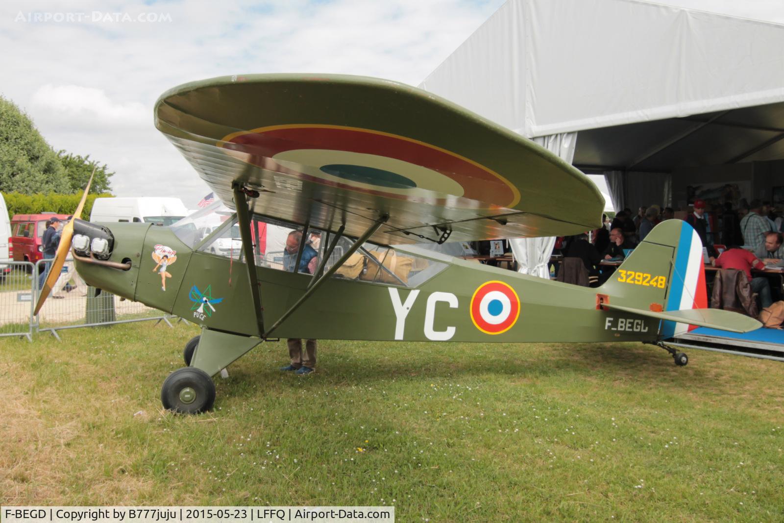 F-BEGD, Piper J3C-65 Cub Cub C/N 9676, at La Ferte Alais