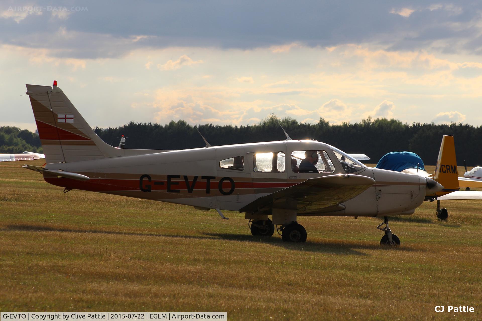 G-EVTO, 1980 Piper PA-28-161 Cherokee Warrior II C/N 28-8016271, Taxy to parking at White Waltham EGLM