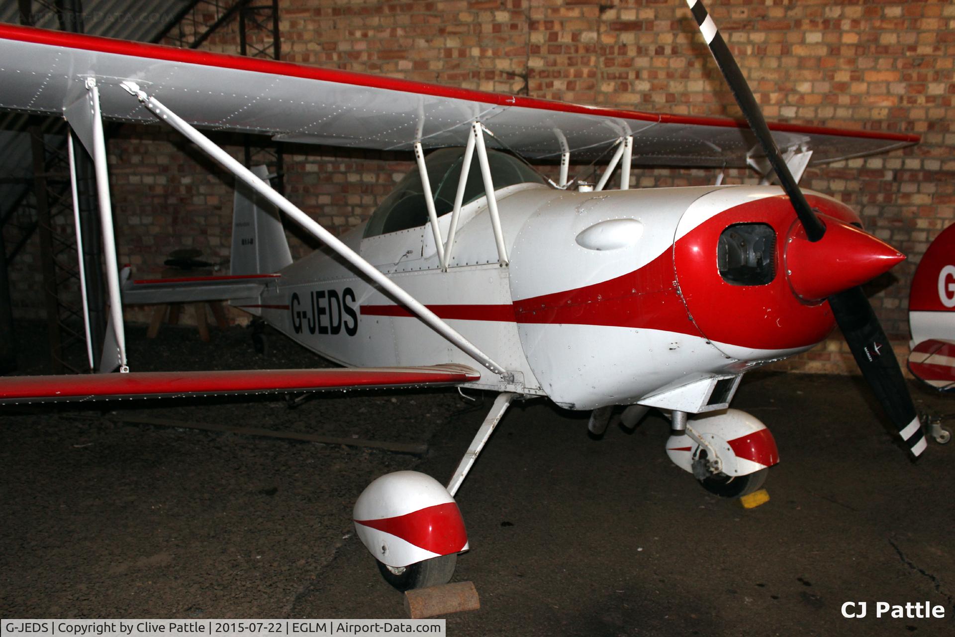 G-JEDS, 1993 Andreasson BA-4B C/N PFA 038-10158, Hangared at White Waltham EGLM
