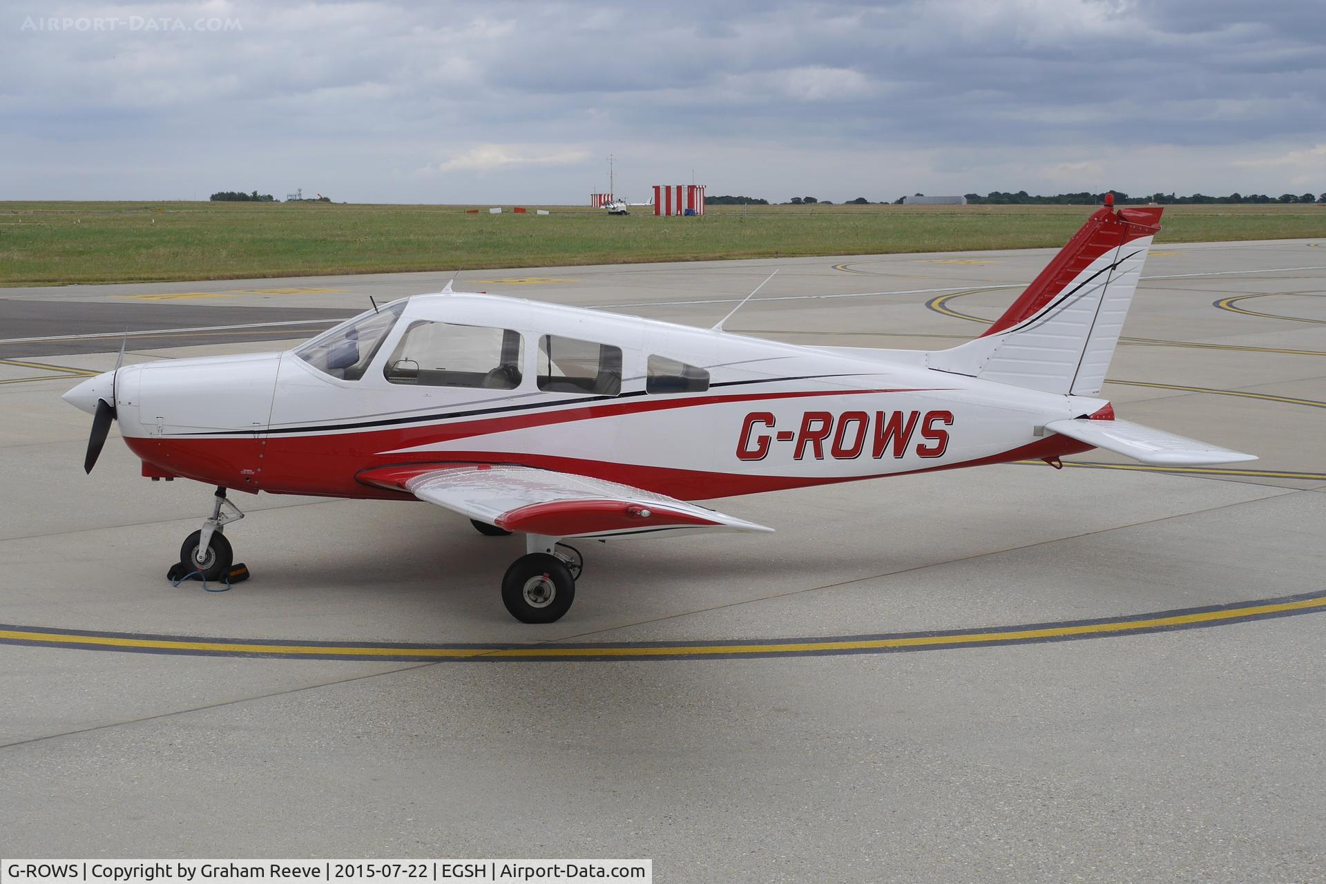 G-ROWS, 1976 Piper PA-28-151 Cherokee Warrior C/N 28-7715296, Parked at Norwich.