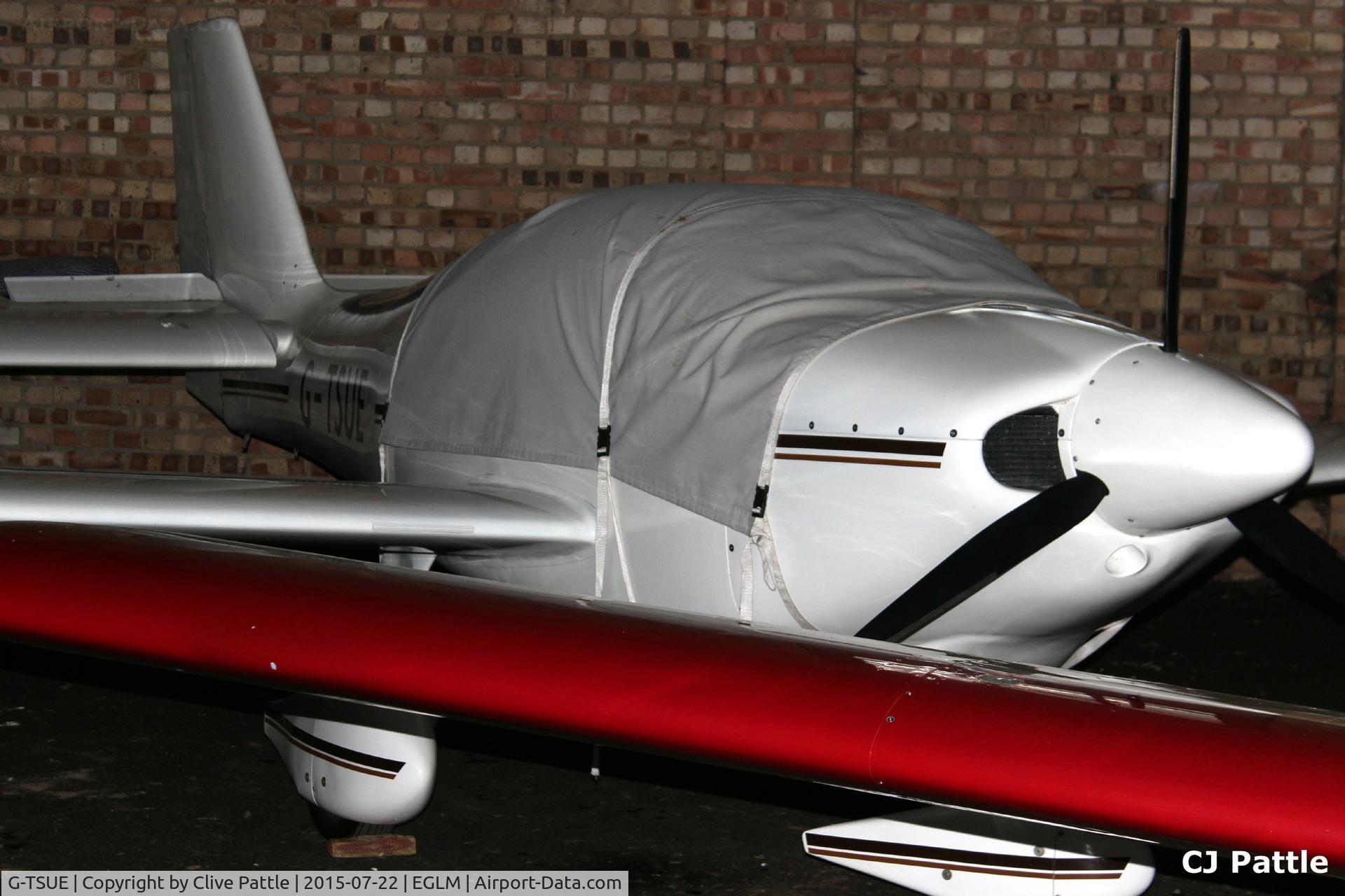 G-TSUE, 2005 Europa Tri Gear C/N PFA 247-12612, Obstructed view in a packed hangar at White Waltham EGLM