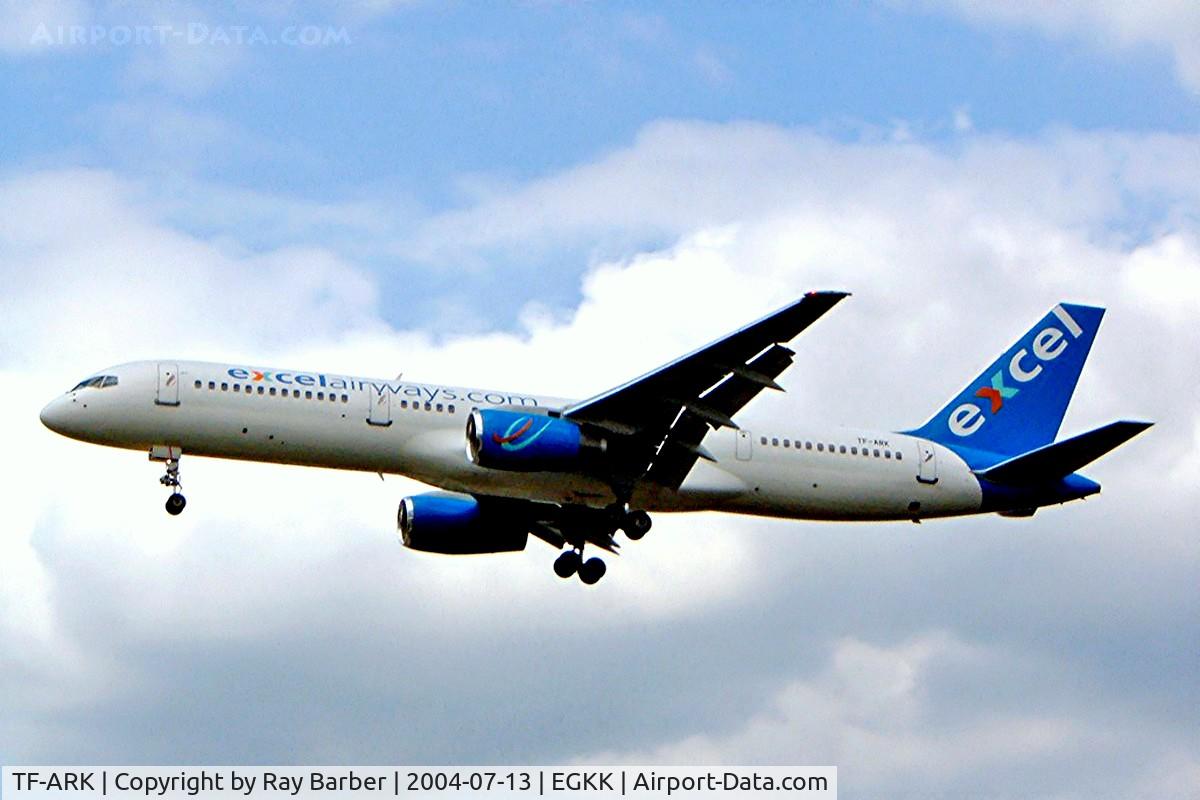 TF-ARK, 1986 Boeing 757-225 C/N 22612, Boeing 757-225 [22612] (Excel Airways) Gatwick~G 13/07/2004