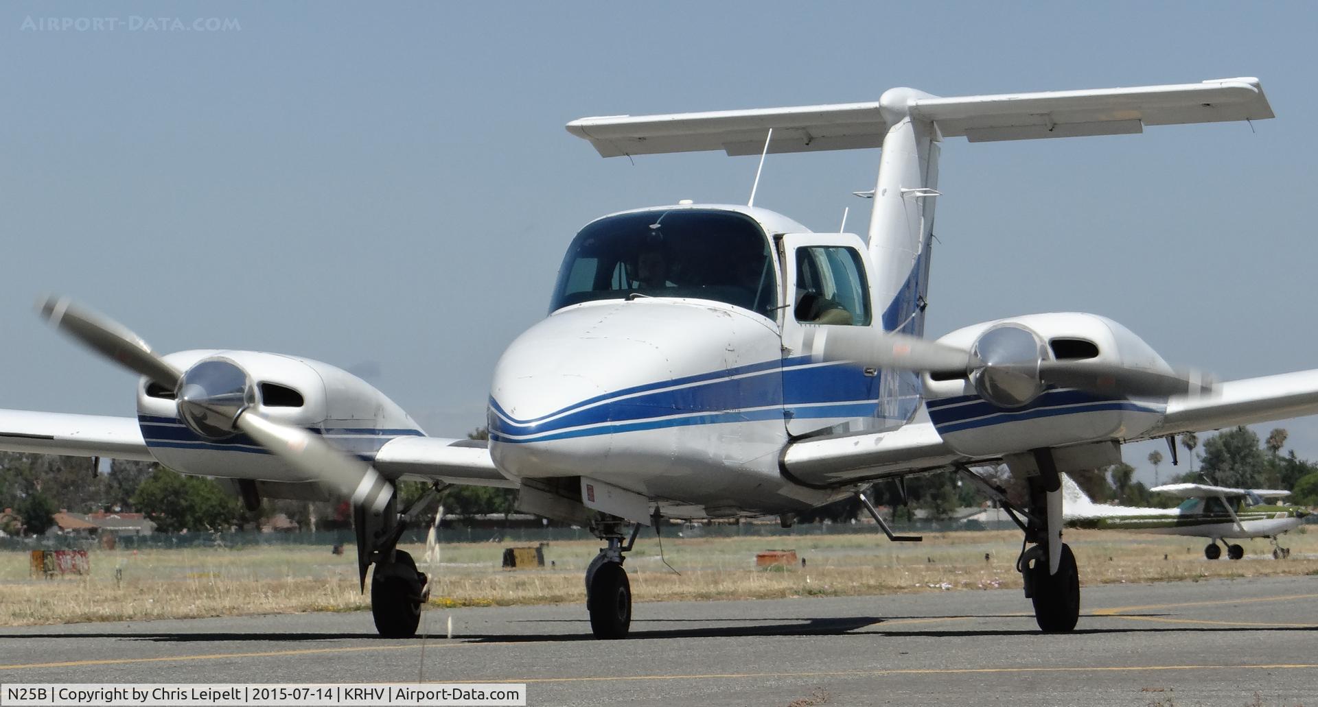 N25B, 1978 Beech 76 Duchess C/N ME-49, KC AVIATION LLC 1978 Beechcraft Duchess taxing out for departure at Reid Hillview Airport, CA.