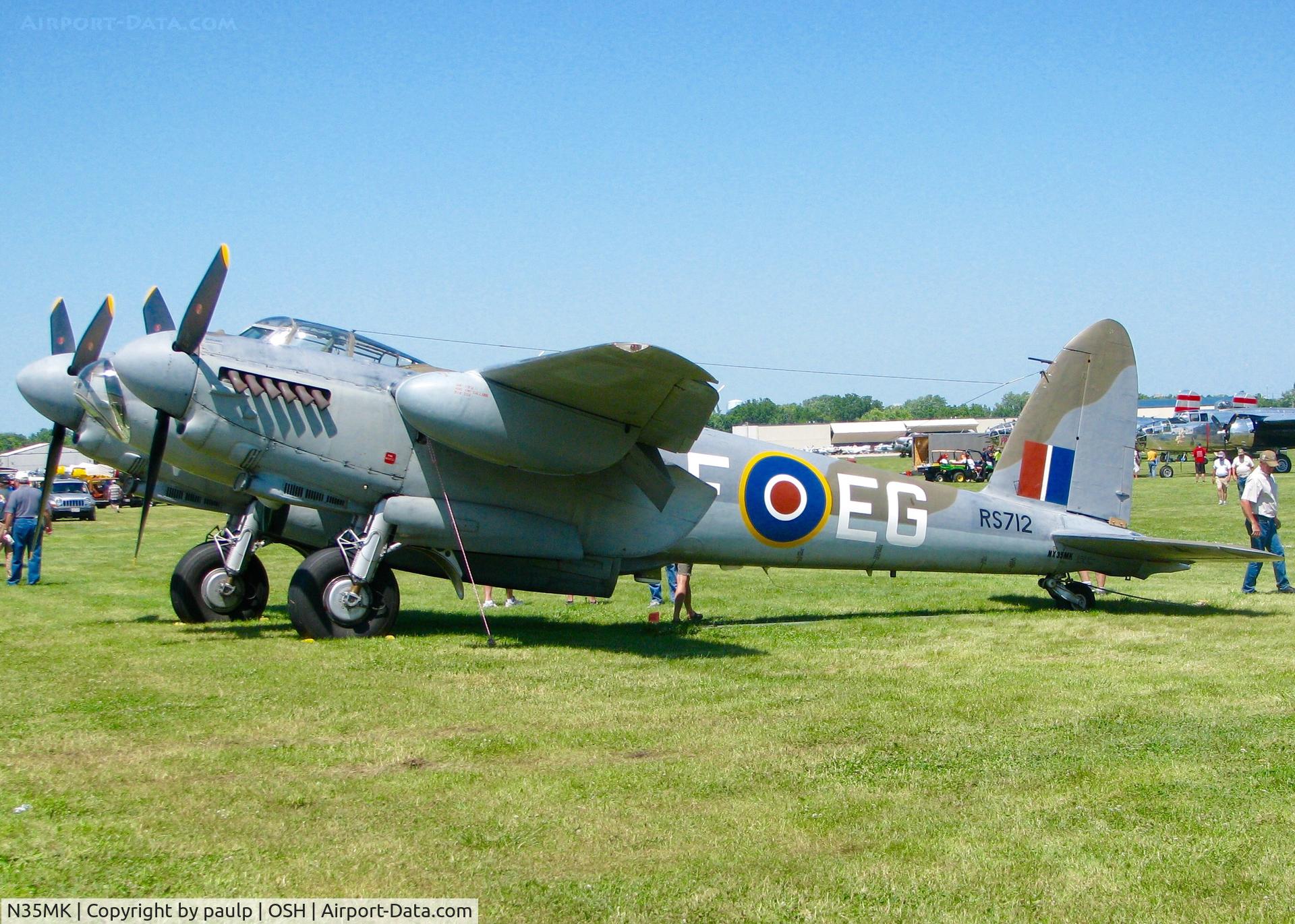 N35MK, 1946 De Havilland DH-98 Mosquito TT.35 C/N RS-712, At AirVenture