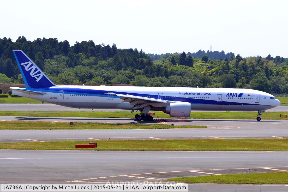 JA736A, 2006 Boeing 777-381/ER C/N 34893, At Narita