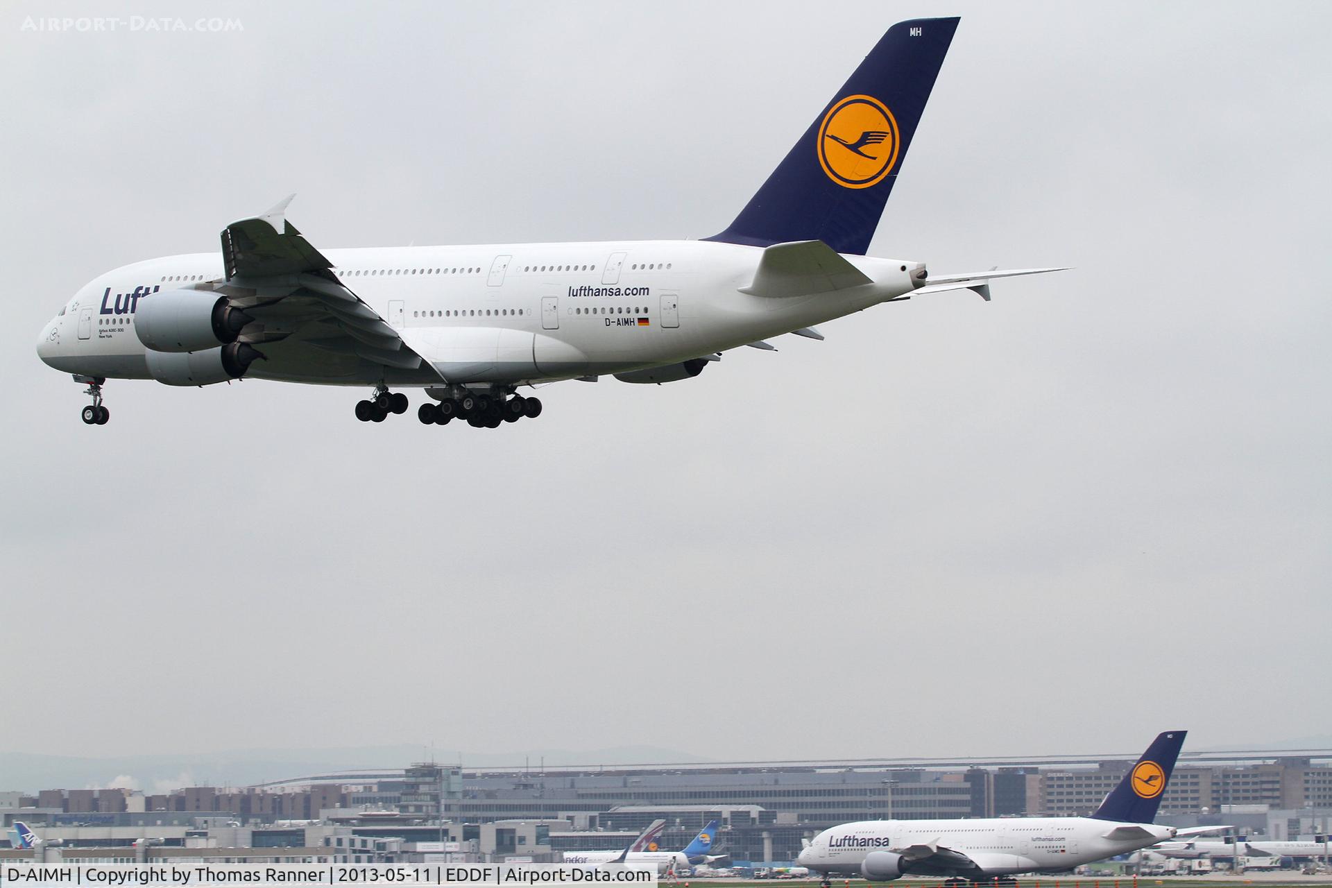 D-AIMH, 2010 Airbus A380-841 C/N 070, one LH A380 in, one LH A380 out