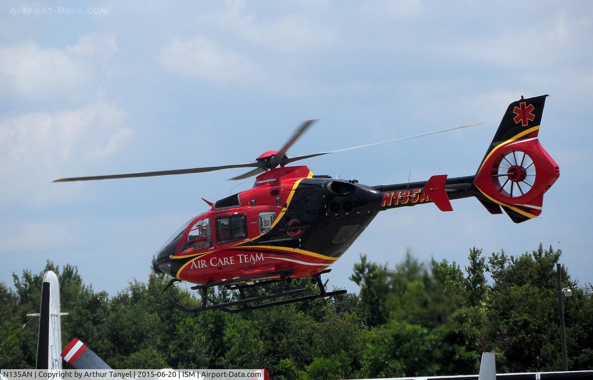 N135AN, 2004 Eurocopter EC-135P-2 C/N 0351, Taking off from ISM
