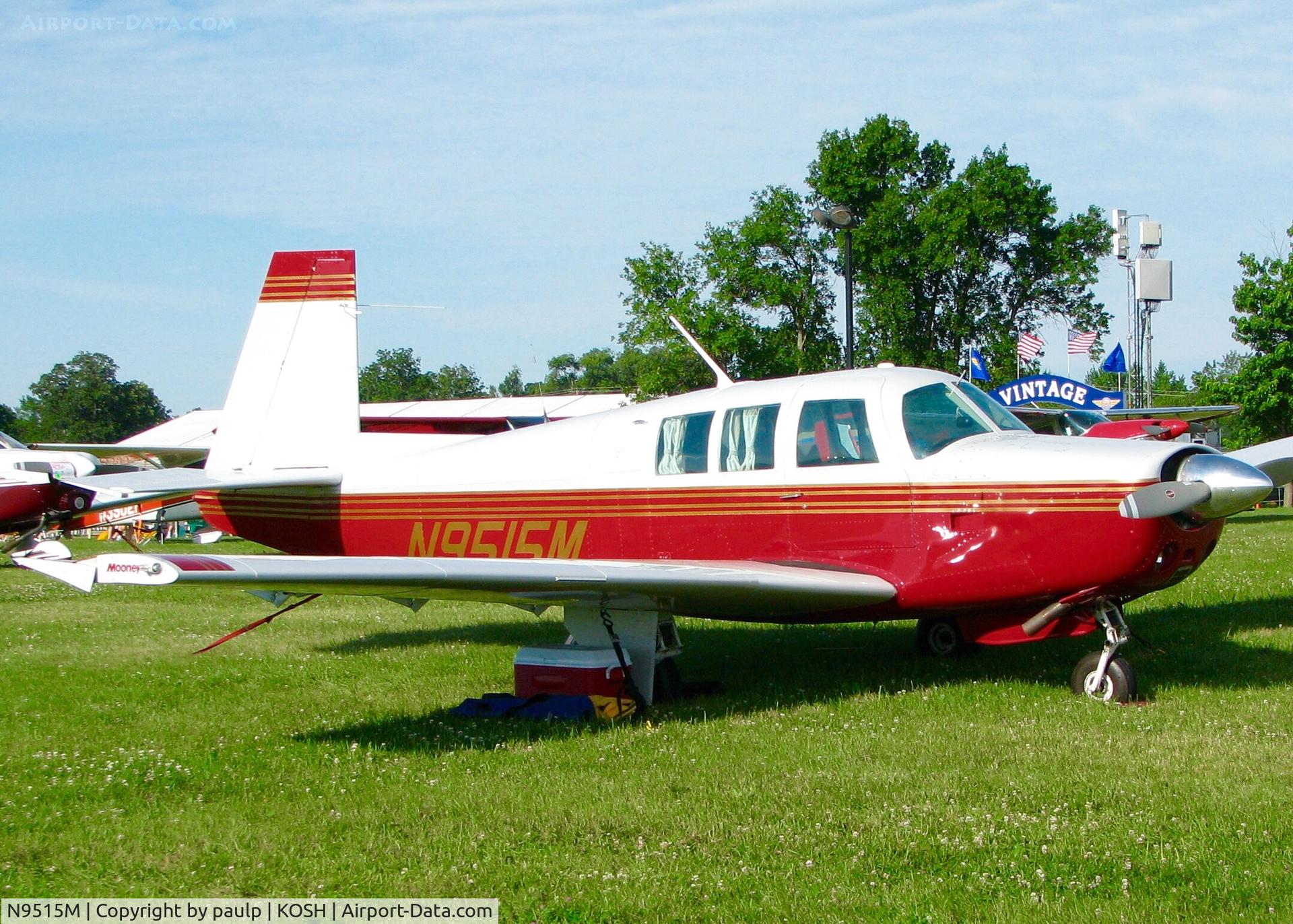 N9515M, 1966 Mooney M20F Executive C/N 670092, At AirVenture