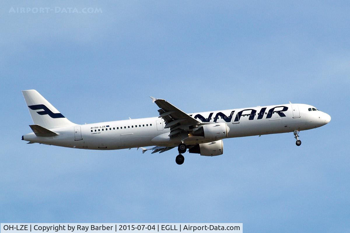 OH-LZE, 2003 Airbus A321-211 C/N 1978, Airbus A321-211 [1978] (Finnair) Home~G 04/07/2015. On approach 27L.