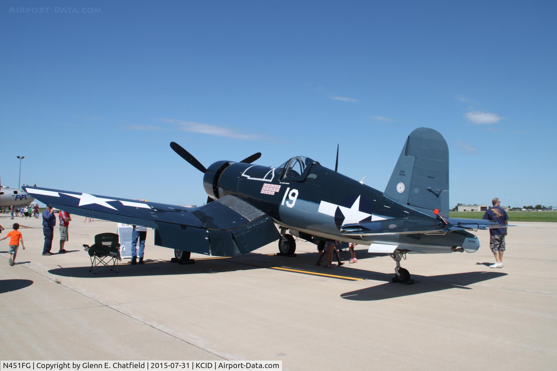 N451FG, 1945 Goodyear FG-1D Corsair C/N 3660, Parked for display