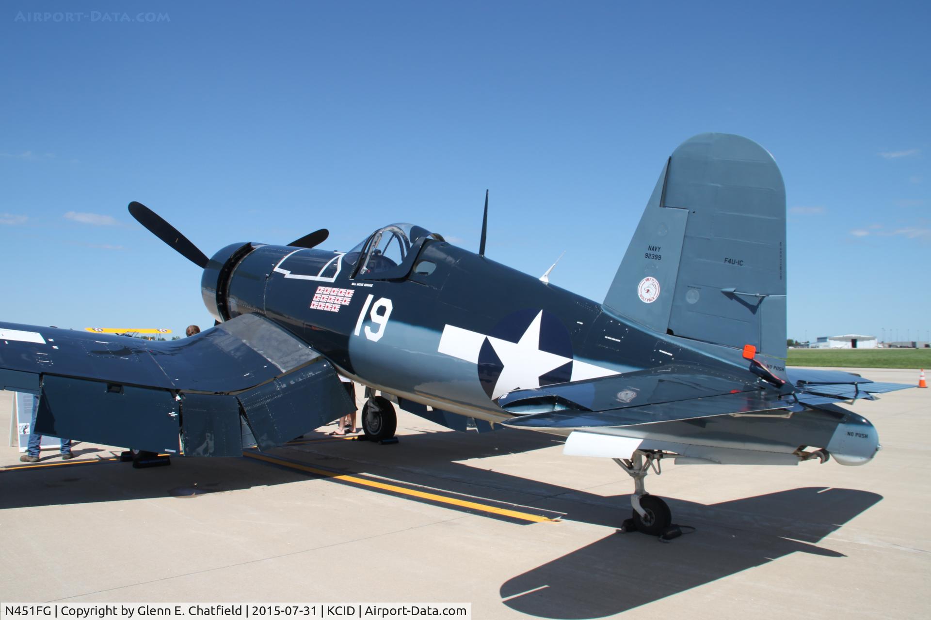 N451FG, 1945 Goodyear FG-1D Corsair C/N 3660, Parked for display