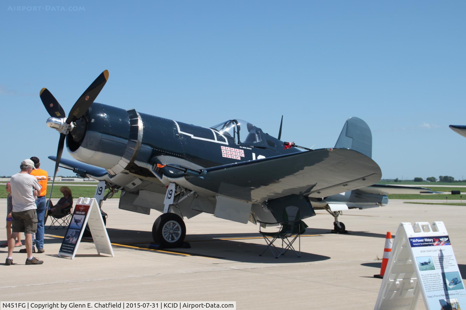 N451FG, 1945 Goodyear FG-1D Corsair C/N 3660, Parked for display