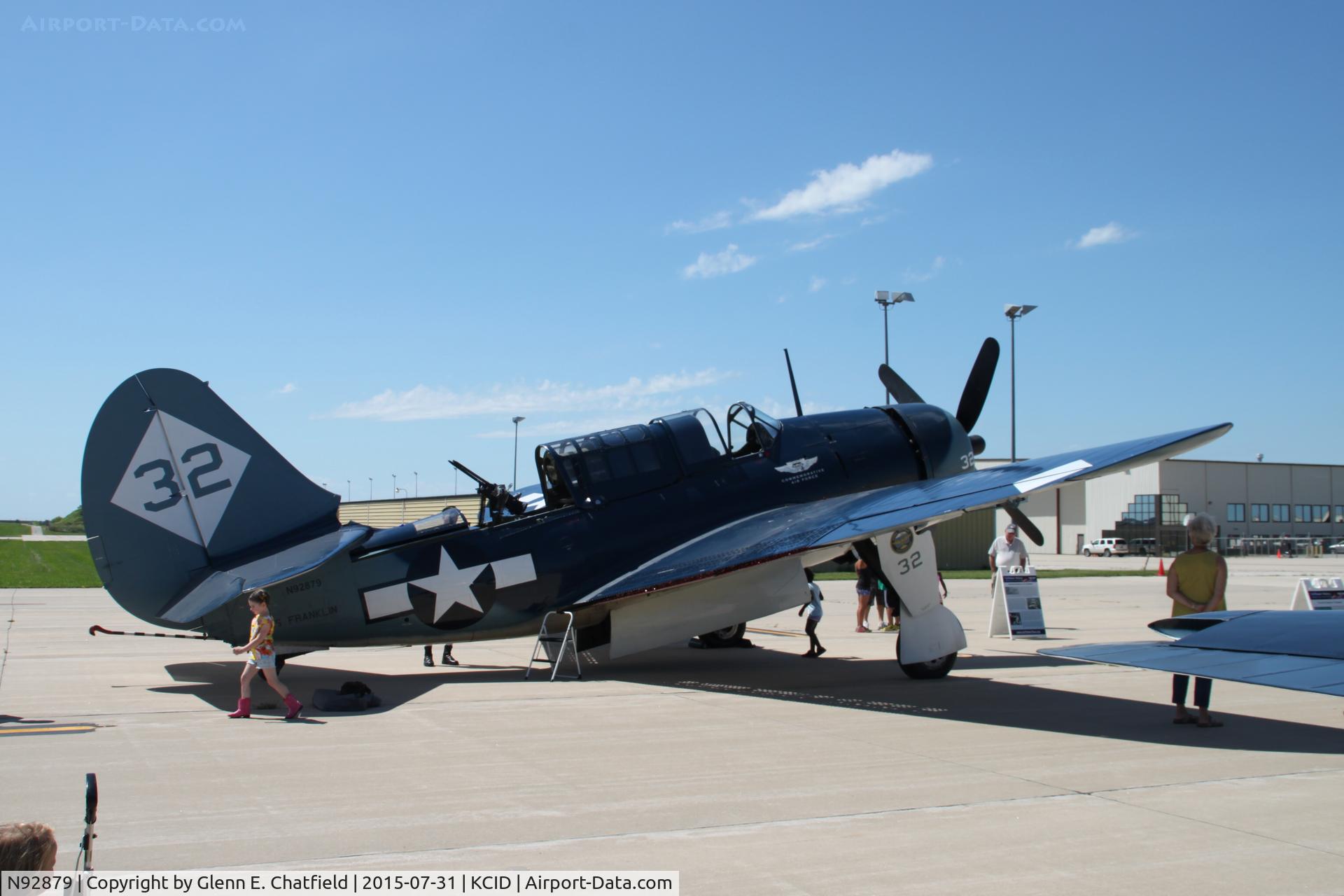 N92879, 1944 Curtiss SB2C-5 Helldiver C/N 83725, Parked for display