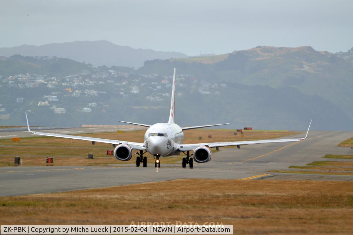 ZK-PBK, 2008 Boeing 737-8FE C/N 36604, At Wellington