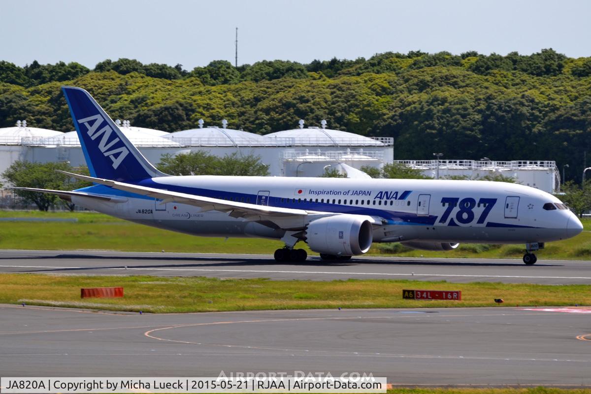 JA820A, 2013 Boeing 787-8 Dreamliner C/N 34511, At Narita