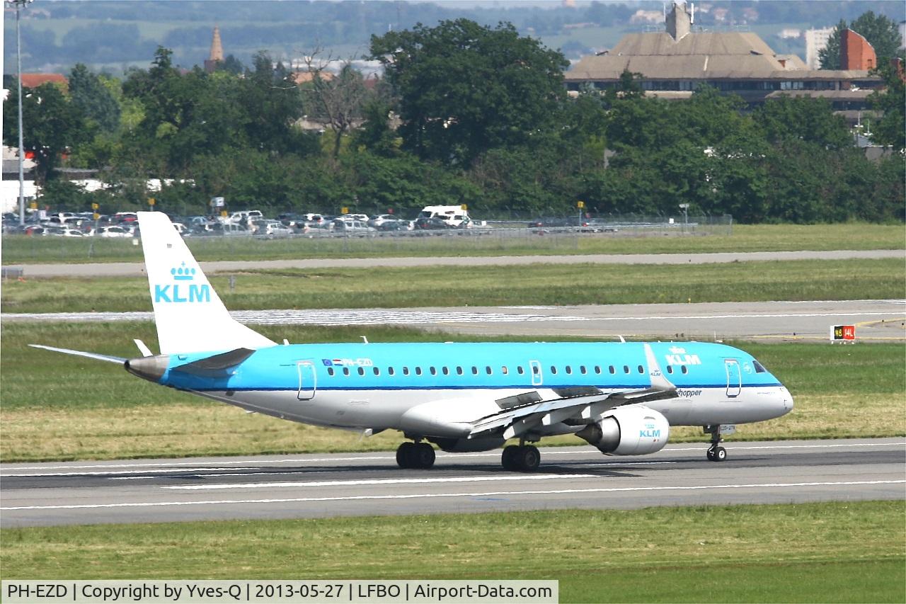 PH-EZD, 2009 Embraer 190LR (ERJ-190-100LR) C/N 19000279, Embraer ERJ-190-100LR, Landing Rwy 14R, Toulouse Blagnac Airport (LFBO-TLS)