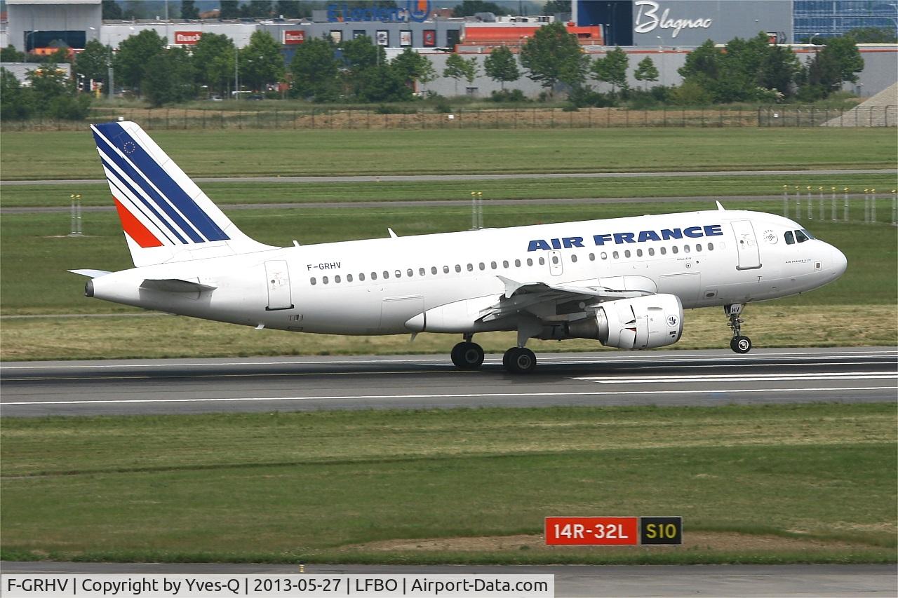 F-GRHV, 2001 Airbus A319-111 C/N 1505, Airbus A319-111, Landing rwy 14R, Toulouse-Blagnac Airport (LFBO-TLS)