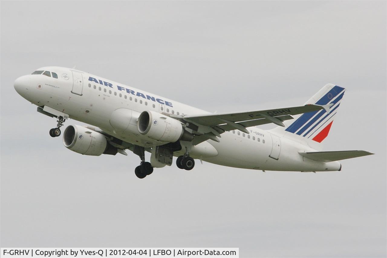 F-GRHV, 2001 Airbus A319-111 C/N 1505, Airbus A319-111, Take off rwy 32R, Toulouse-Blagnac Airport (LFBO-TLS)